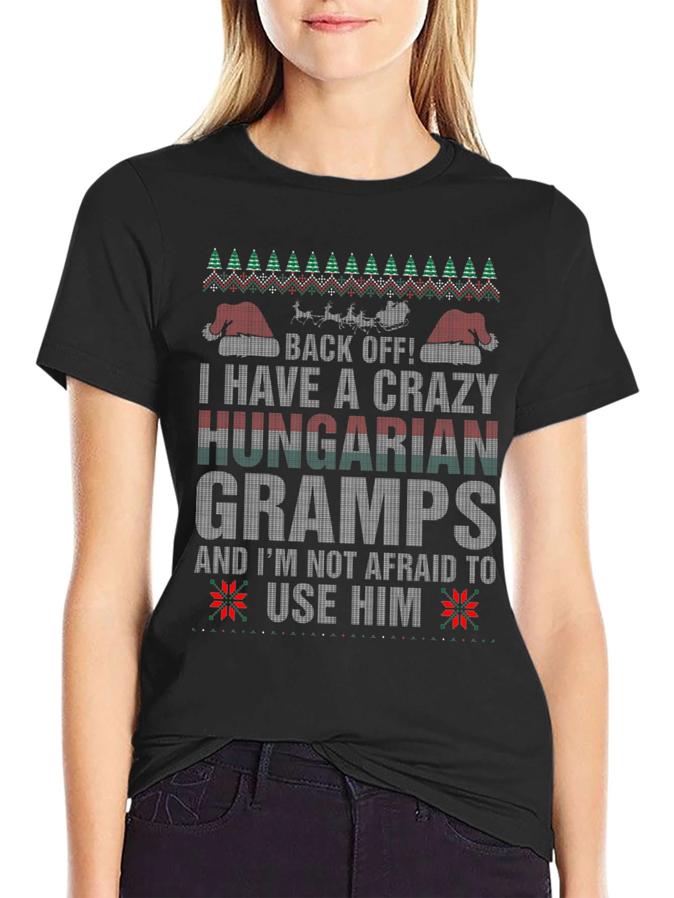Crazy Hungarian Gramps Christmas T-Shirt