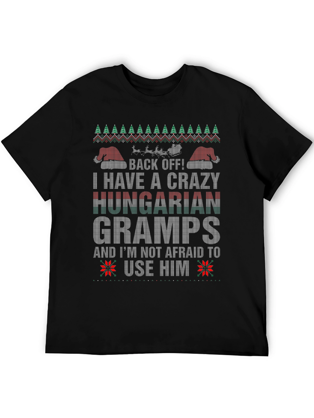 Crazy Hungarian Gramps Christmas T-Shirt