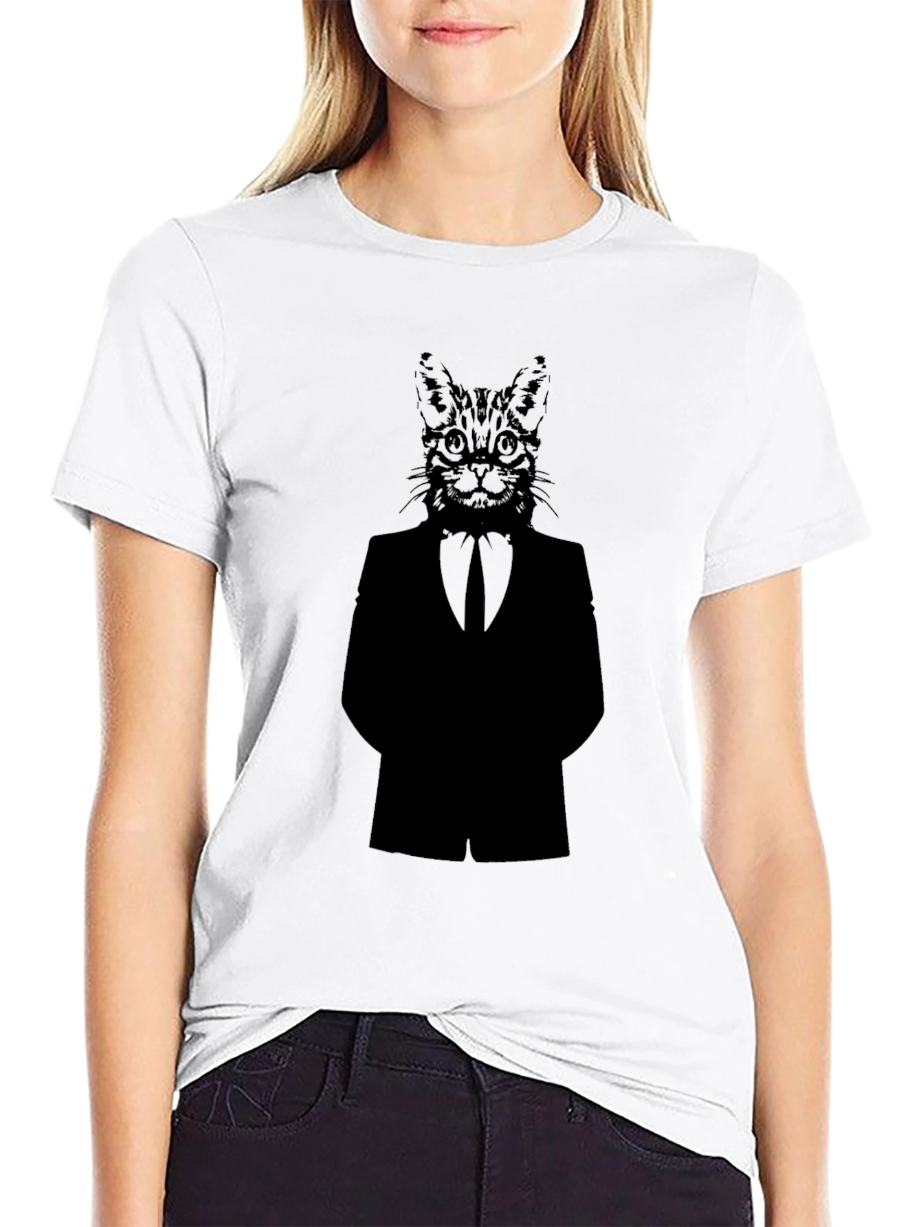 Cat Suit Graphic Tee - Premium Cotton Comfort