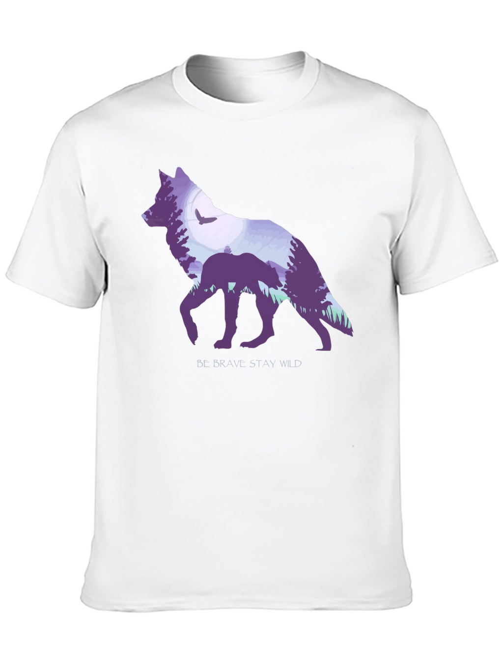 Be Brave Wolf Graphic T-Shirt