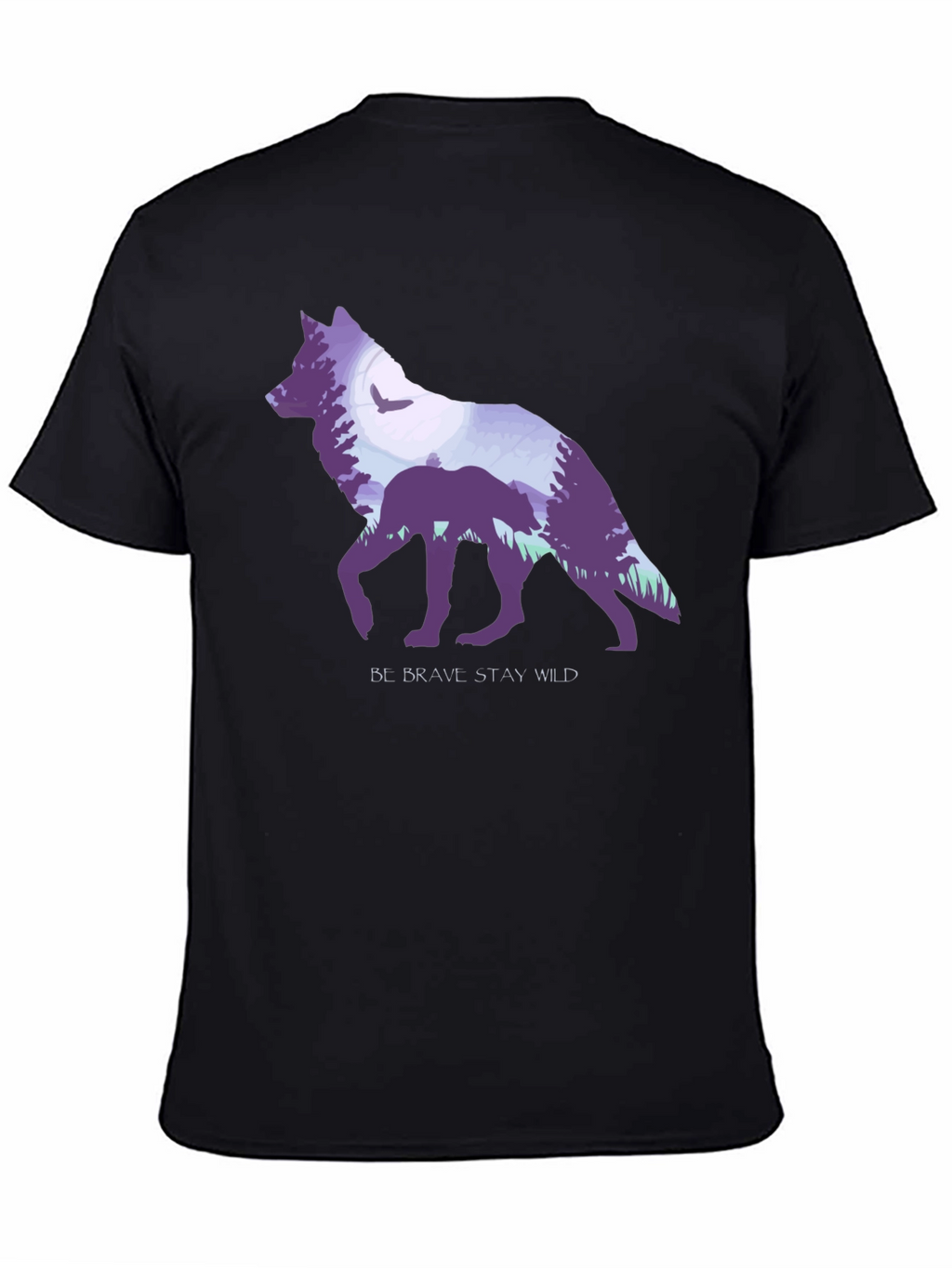 Be Brave Wolf Graphic T-Shirt