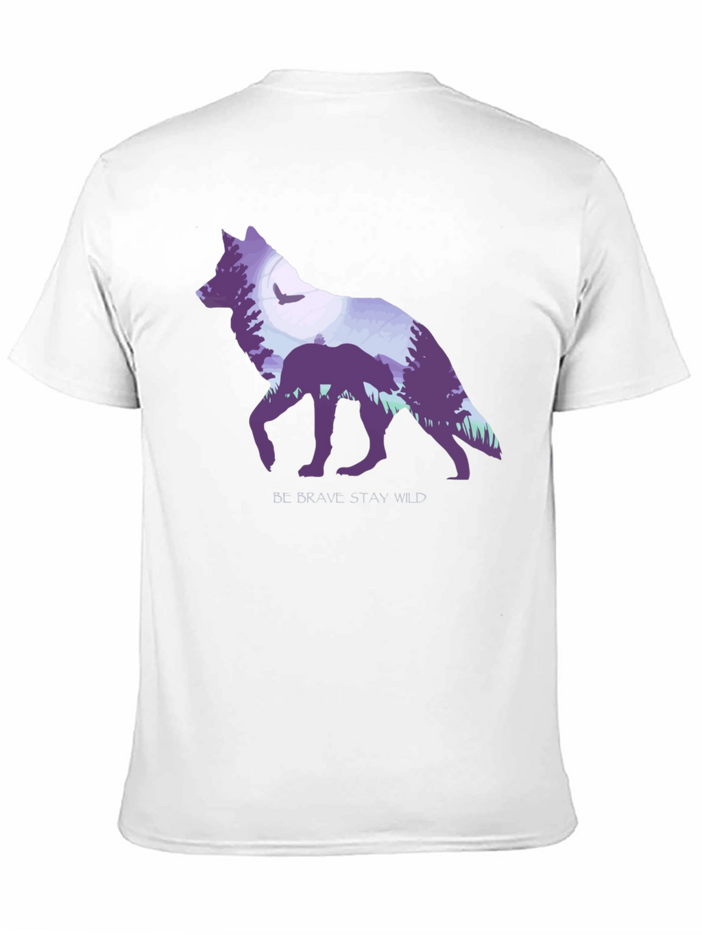 Be Brave Wolf Graphic T-Shirt