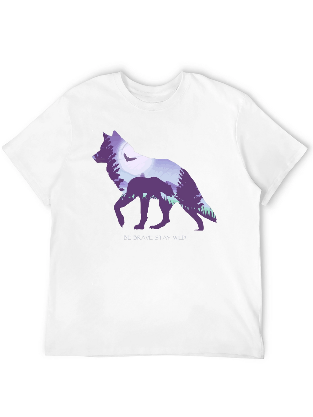Be Brave Wolf Graphic T-Shirt