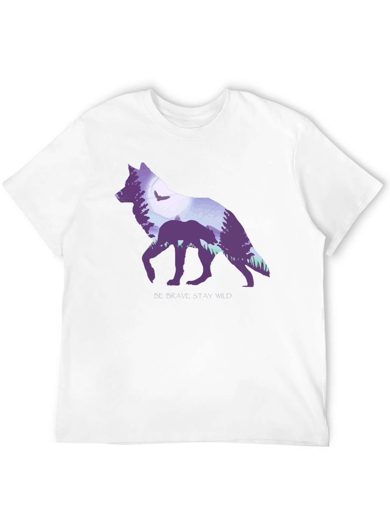 Be Brave Wolf Graphic T-Shirt