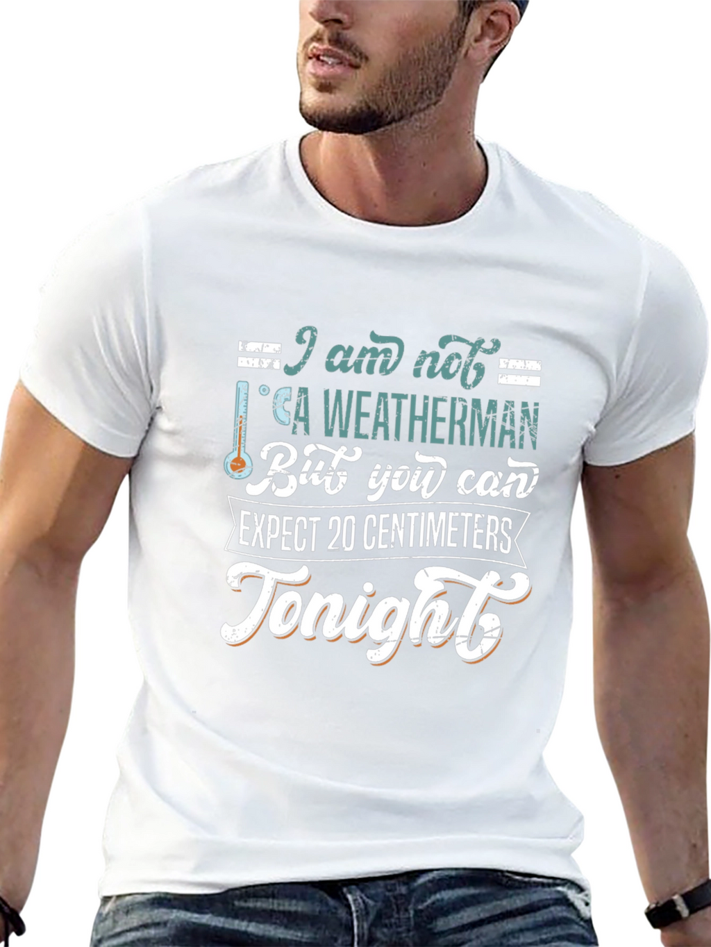 Funny Weatherman T-Shirt - 20 Centimeters Tonight