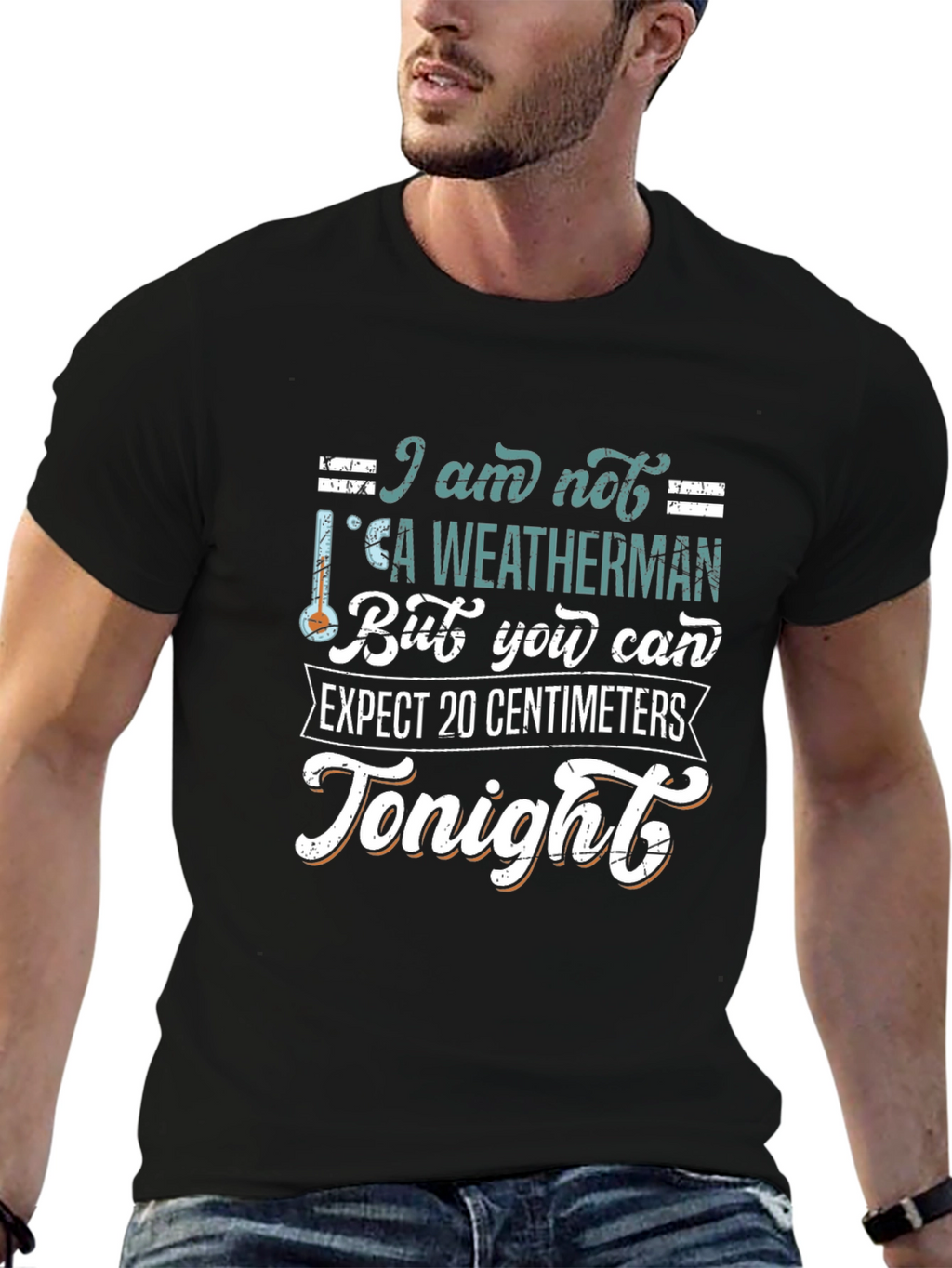 Funny Weatherman T-Shirt - 20 Centimeters Tonight