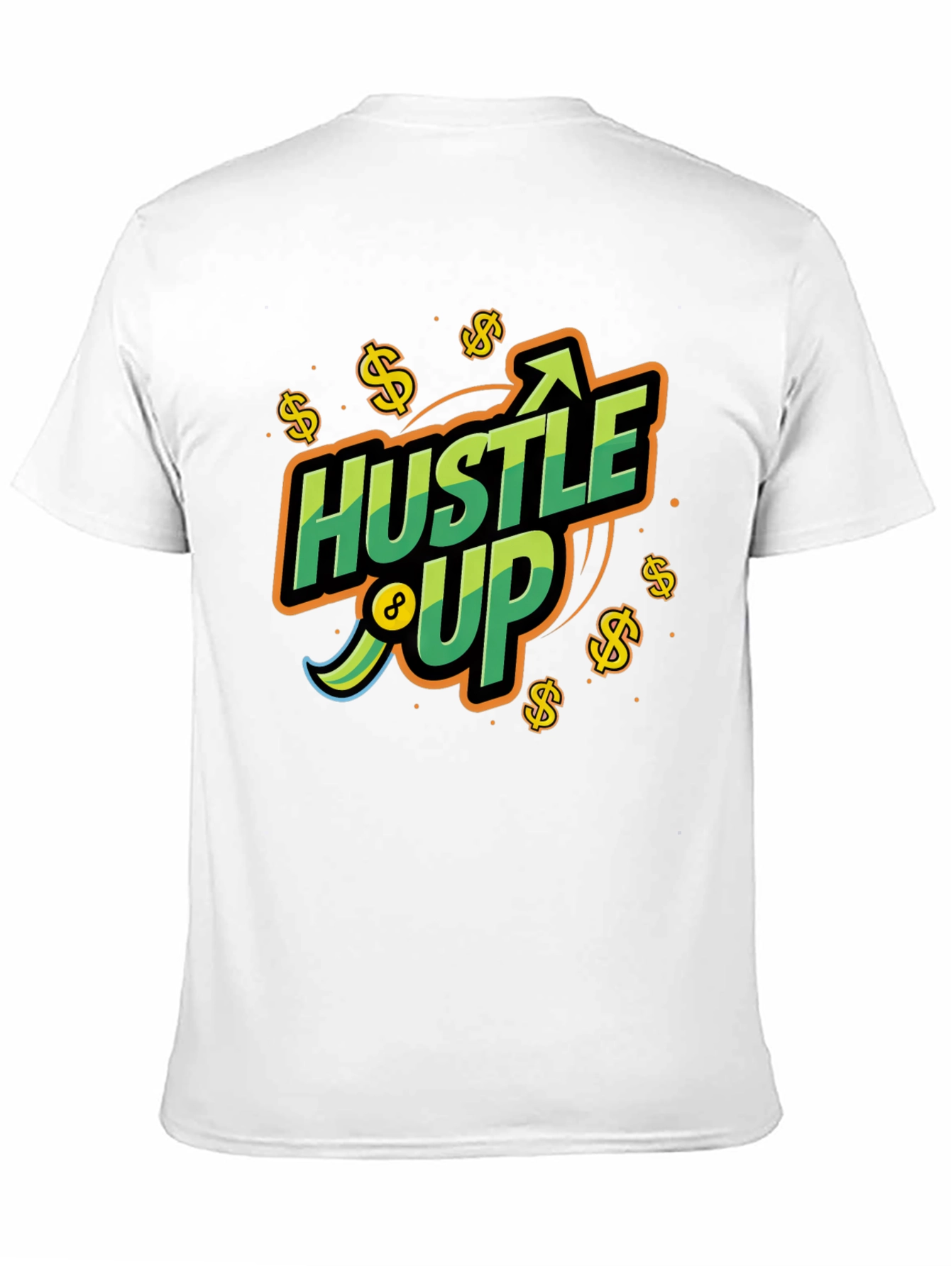Hustle Up Graphic Tee - Black Cotton Blend