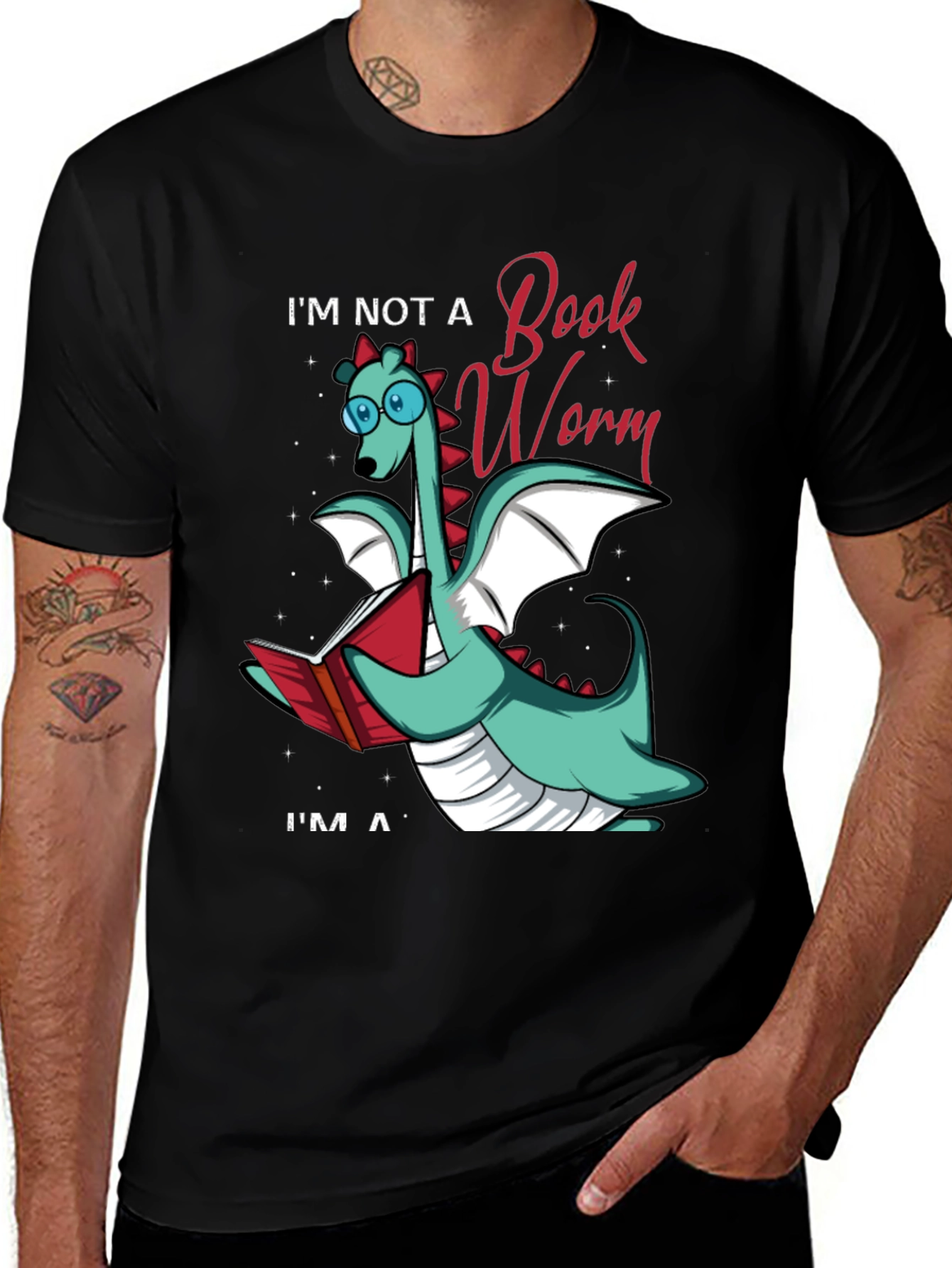 Book Dragon Graphic Tee - Bookworm Alternative