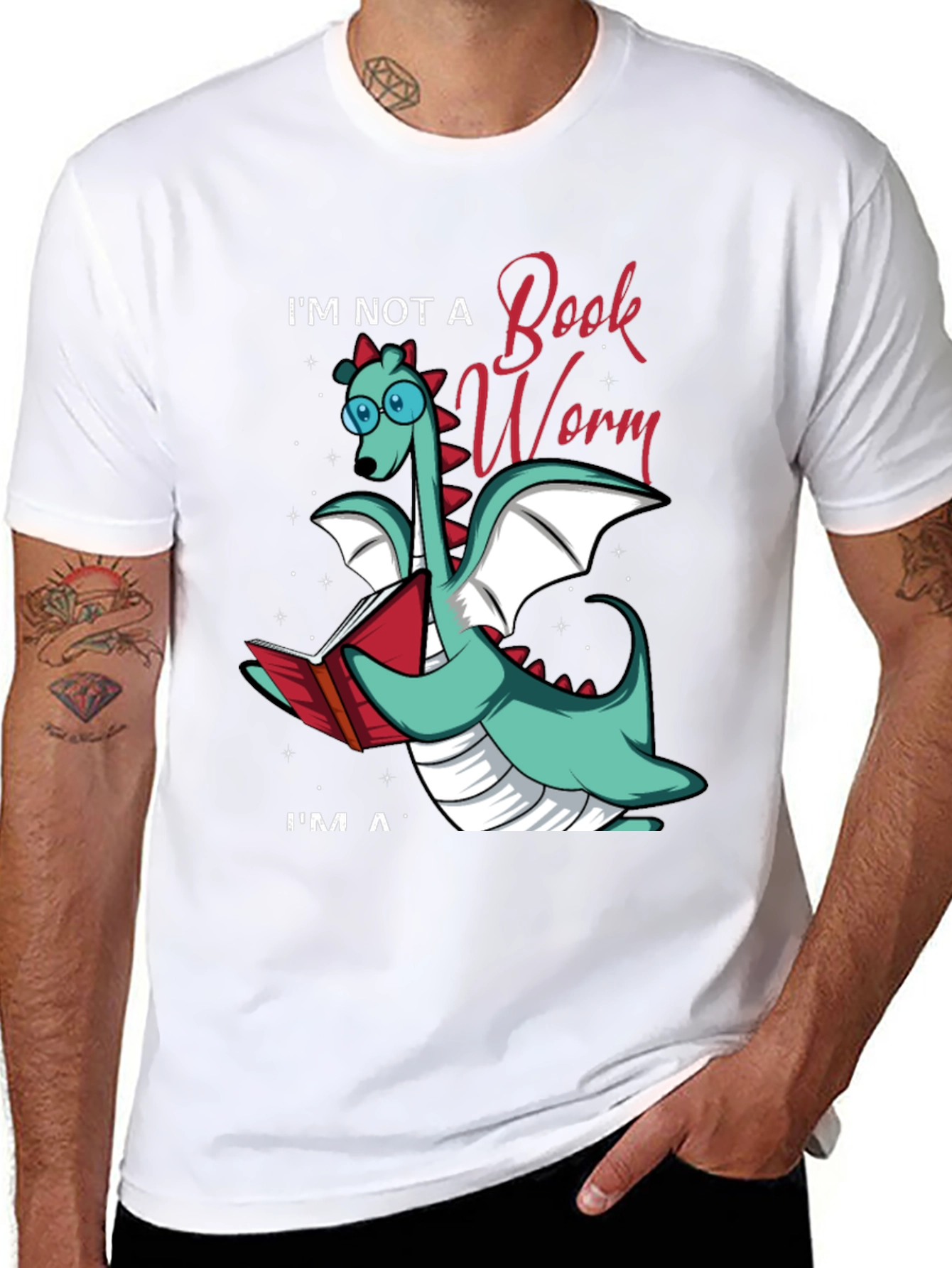 Book Dragon Graphic Tee - Bookworm Alternative