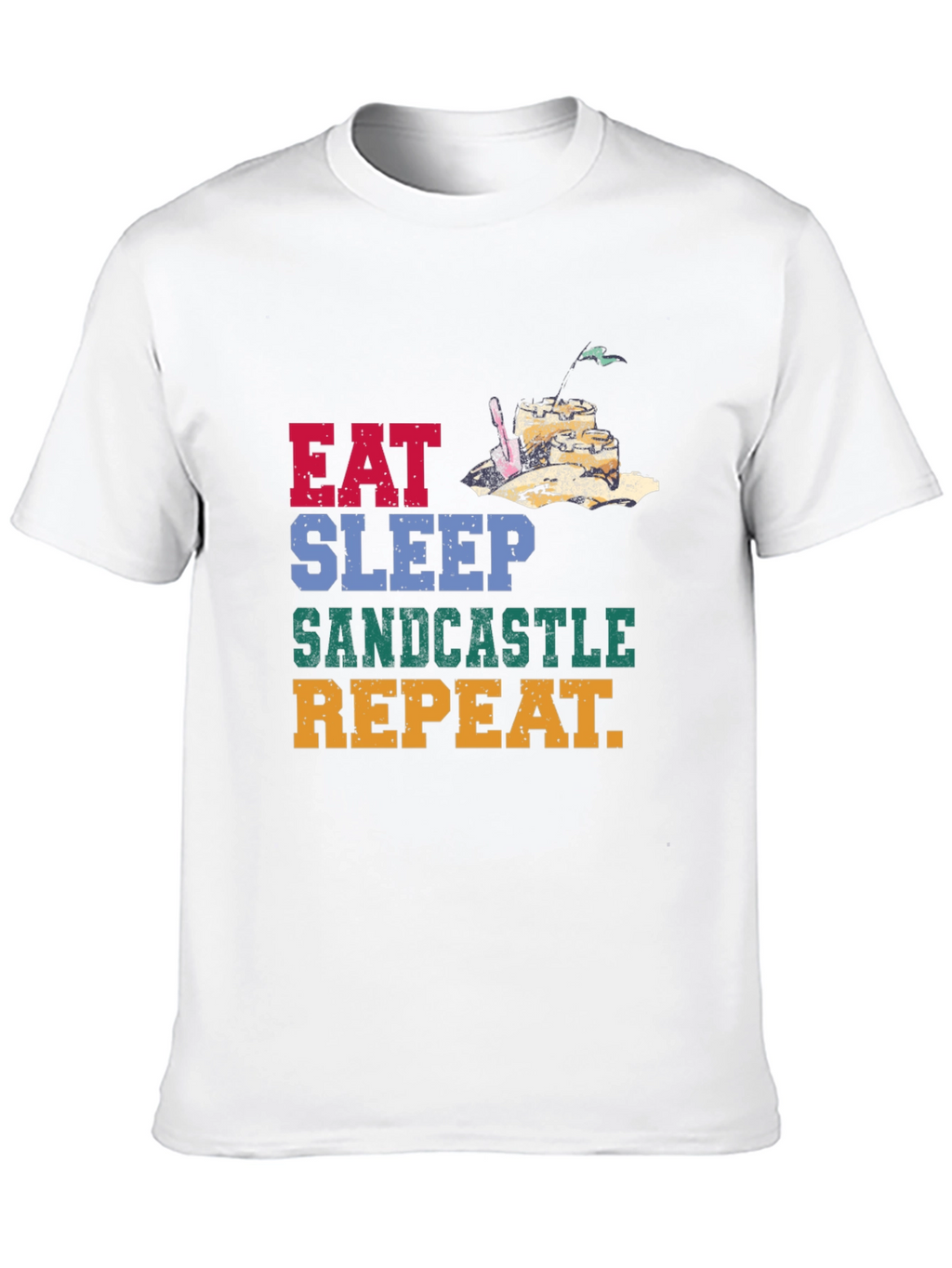 Eat Sleep Sandcastle Repeat Graphic Tee