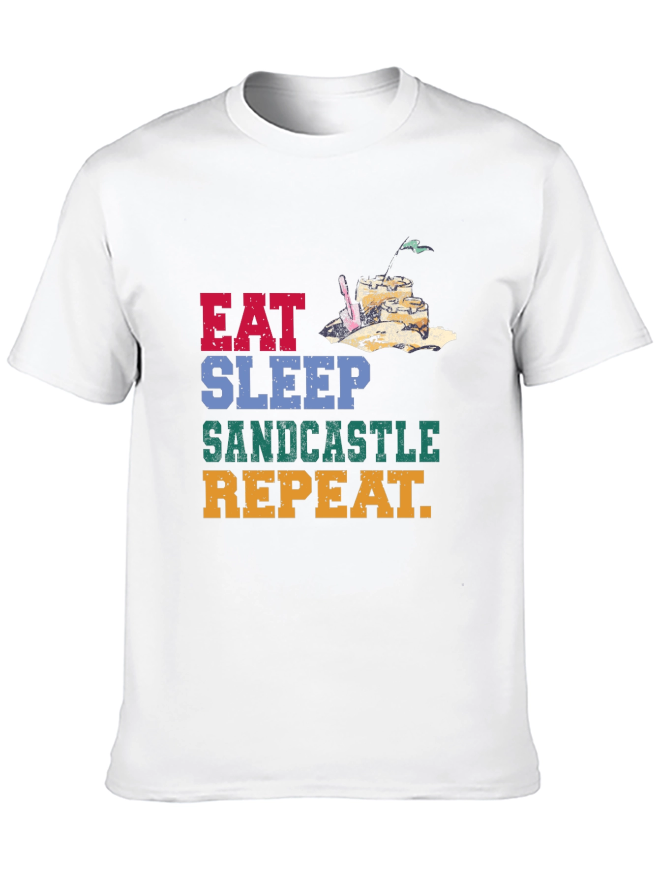 Eat Sleep Sandcastle Repeat Graphic Tee