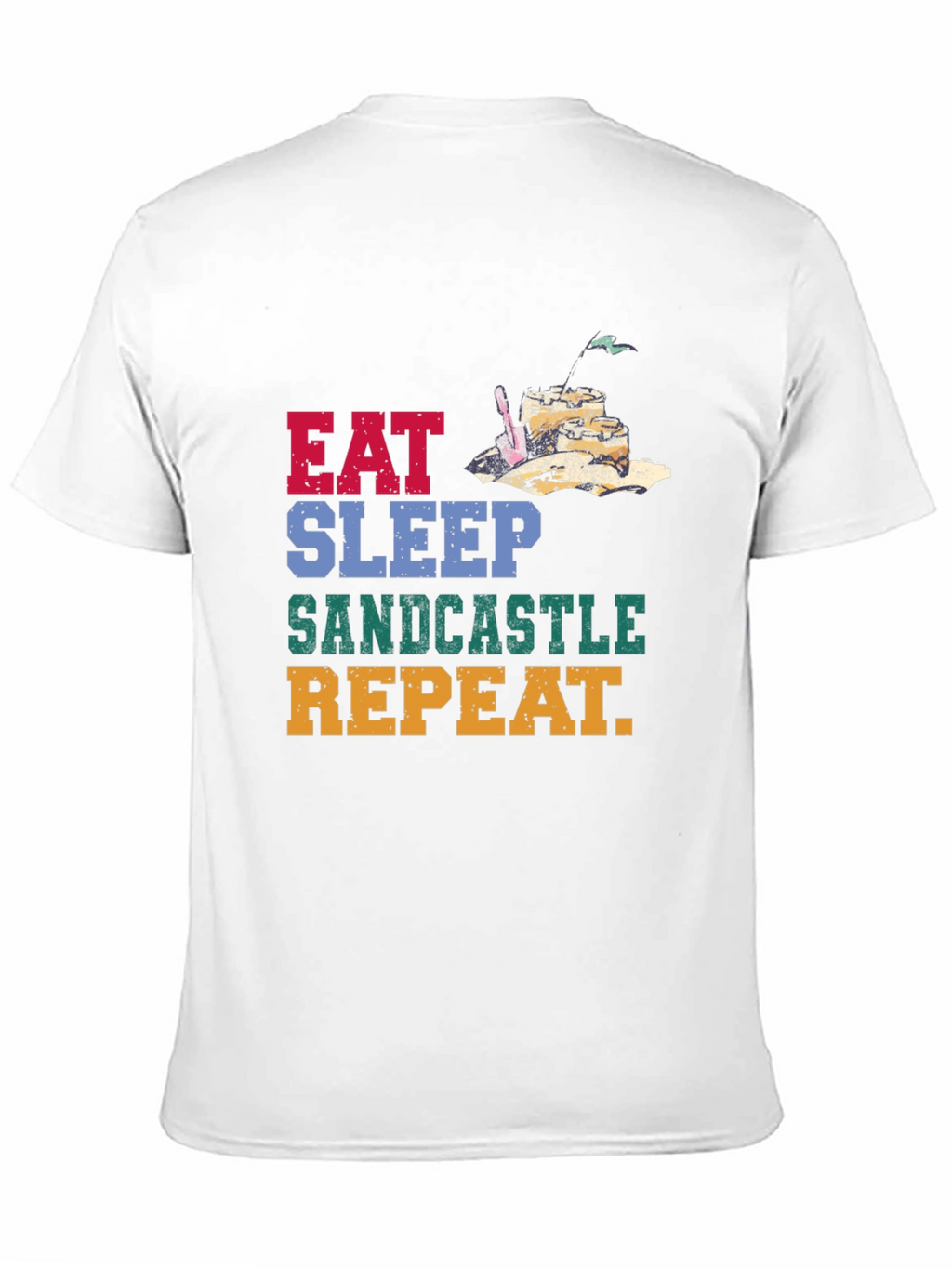 Eat Sleep Sandcastle Repeat Graphic Tee