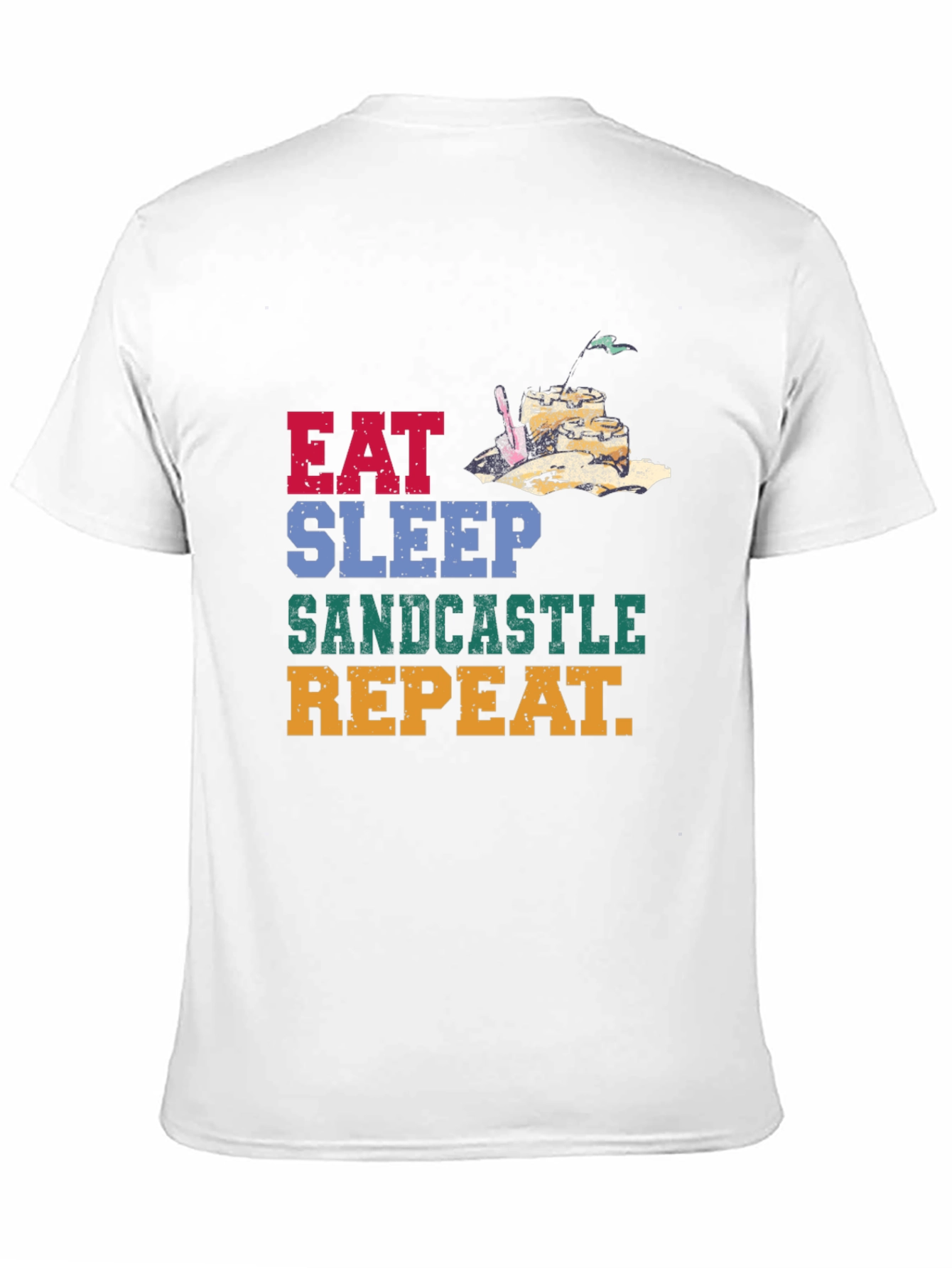 Eat Sleep Sandcastle Repeat Graphic Tee