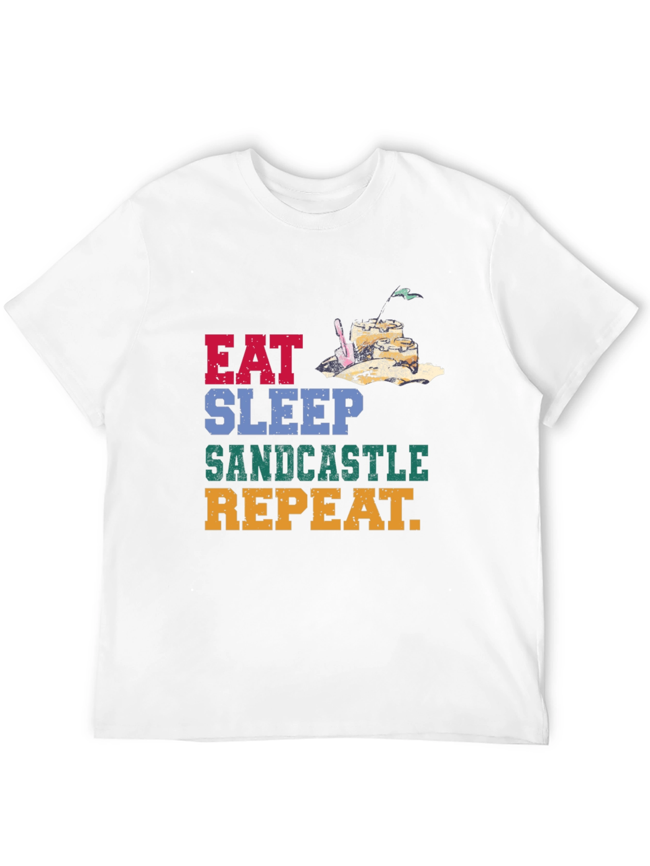 Eat Sleep Sandcastle Repeat Graphic Tee
