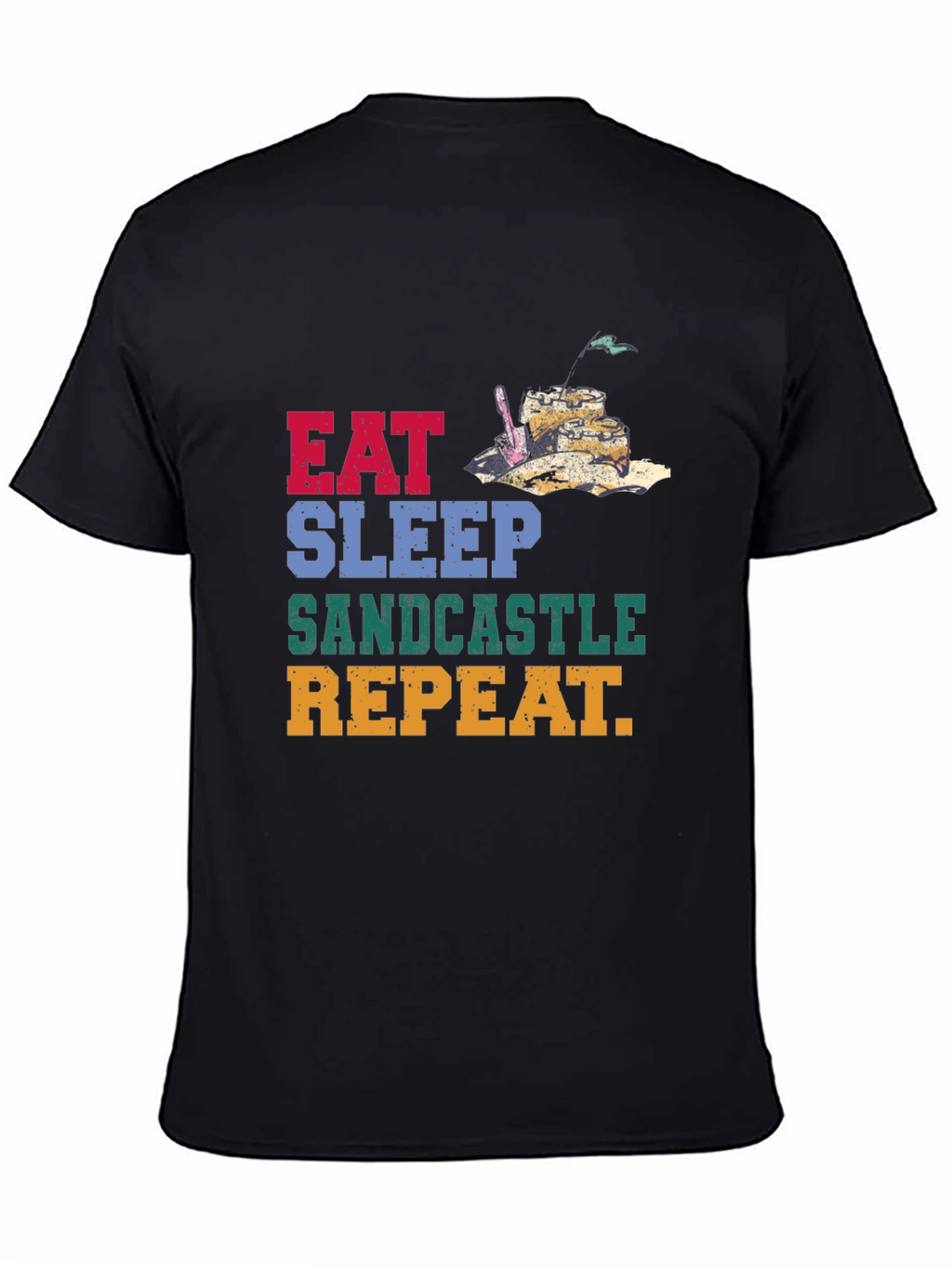 Eat Sleep Sandcastle Repeat Graphic Tee