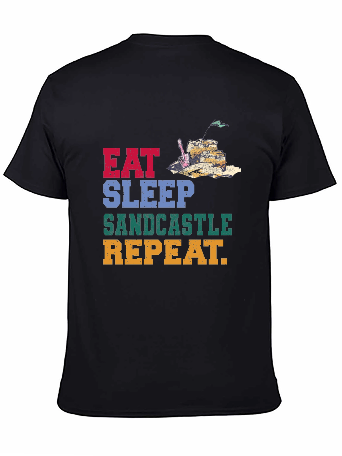 Eat Sleep Sandcastle Repeat Graphic Tee
