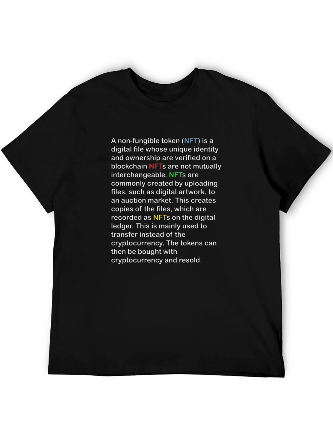NFT Definition Graphic Tee - Crypto Art T-Shirt