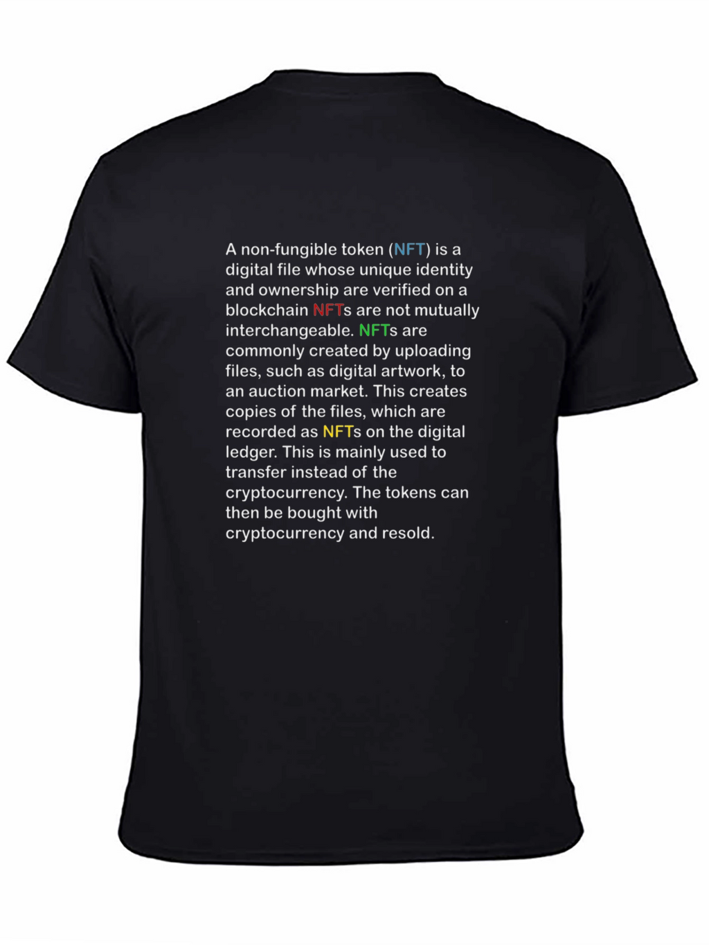 NFT Definition Graphic Tee - Crypto Art T-Shirt