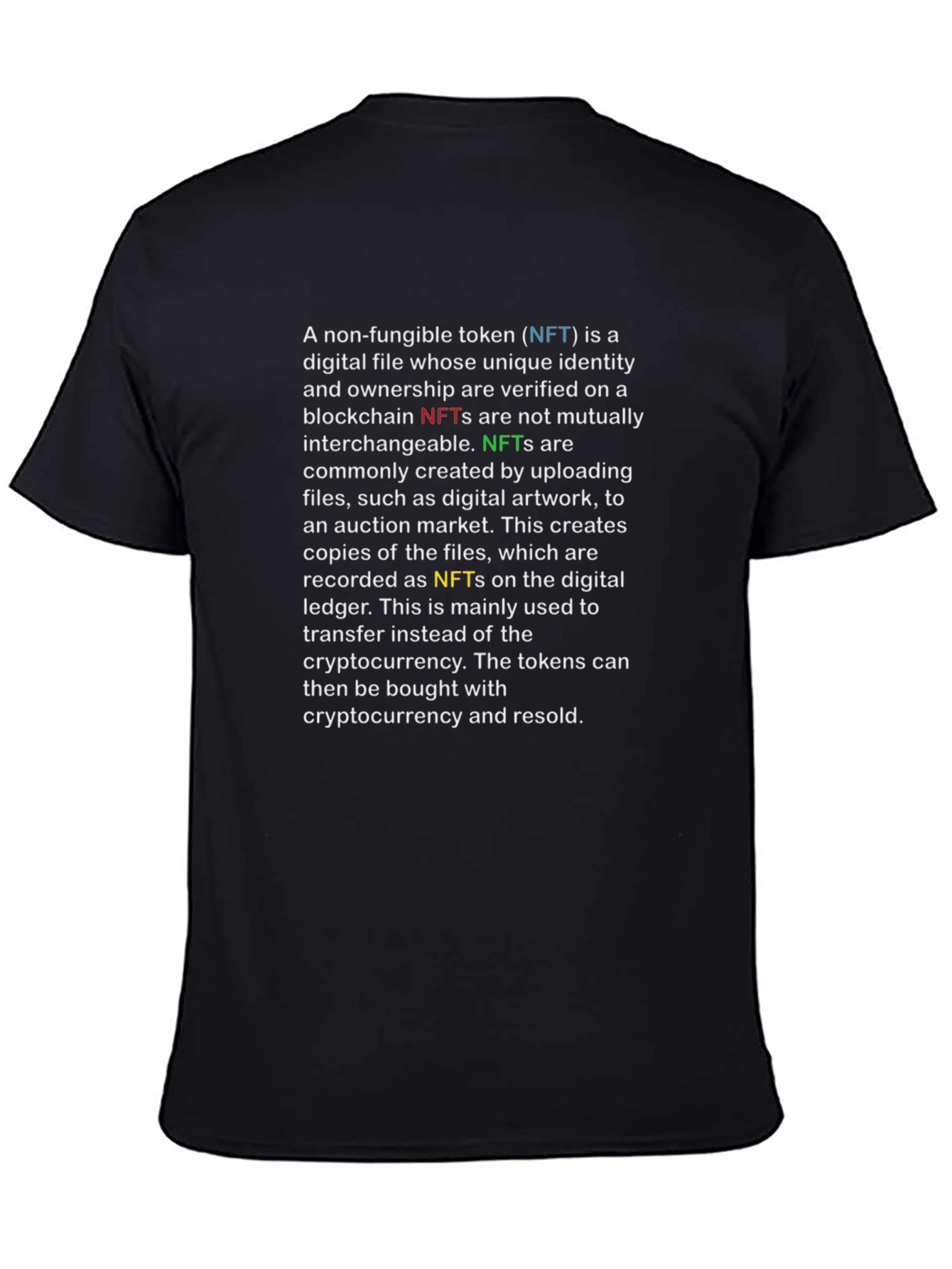 NFT Definition Graphic Tee - Crypto Art T-Shirt
