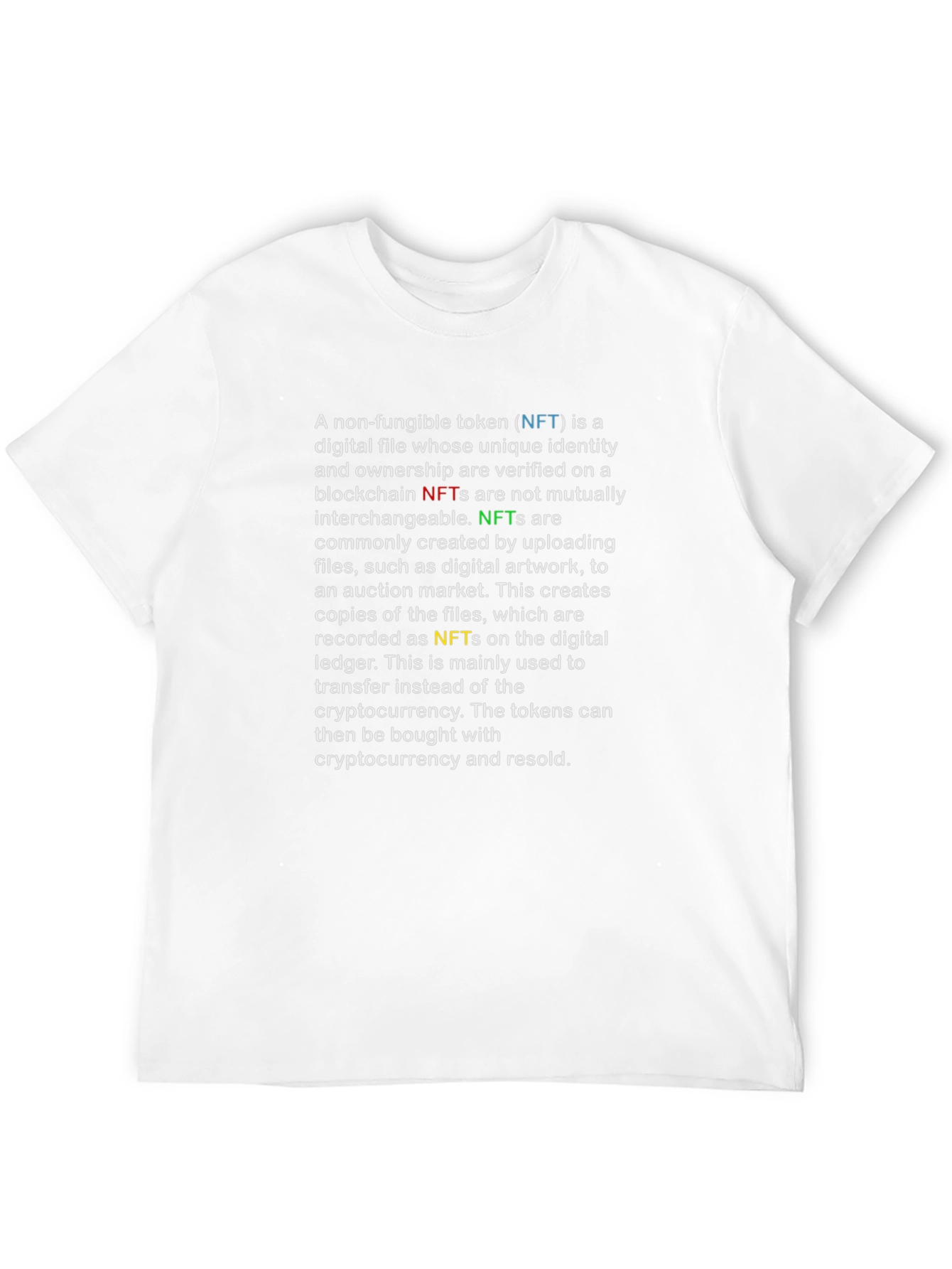 NFT Definition Graphic Tee - Crypto Art T-Shirt