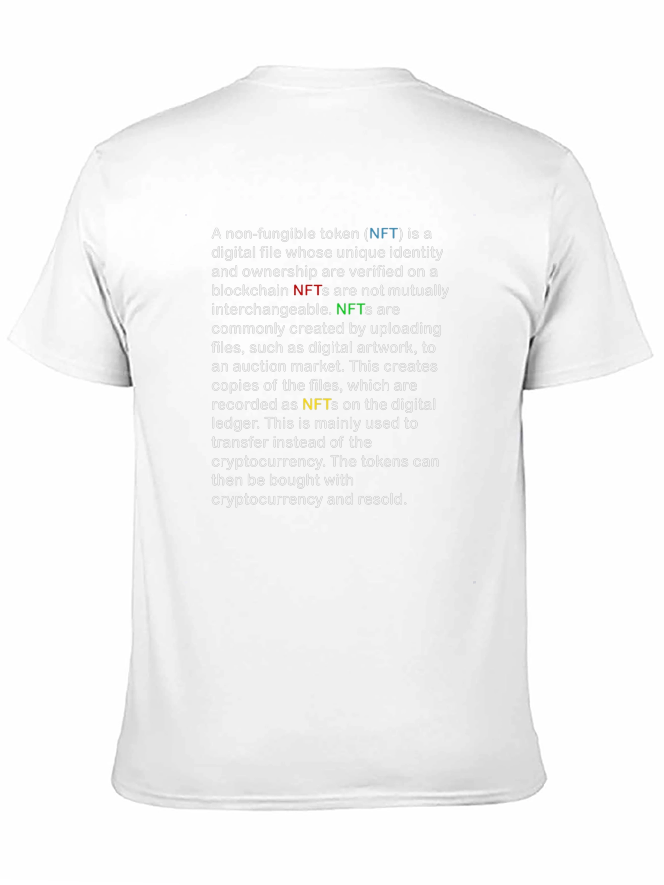 NFT Definition Graphic Tee - Crypto Art T-Shirt