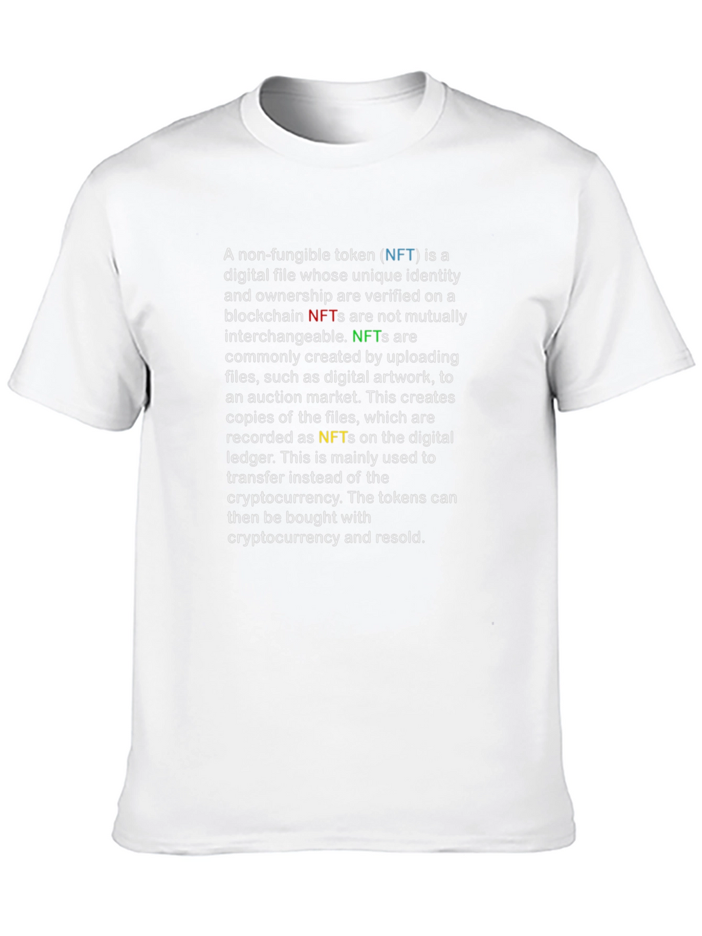 NFT Definition Graphic Tee - Crypto Art T-Shirt