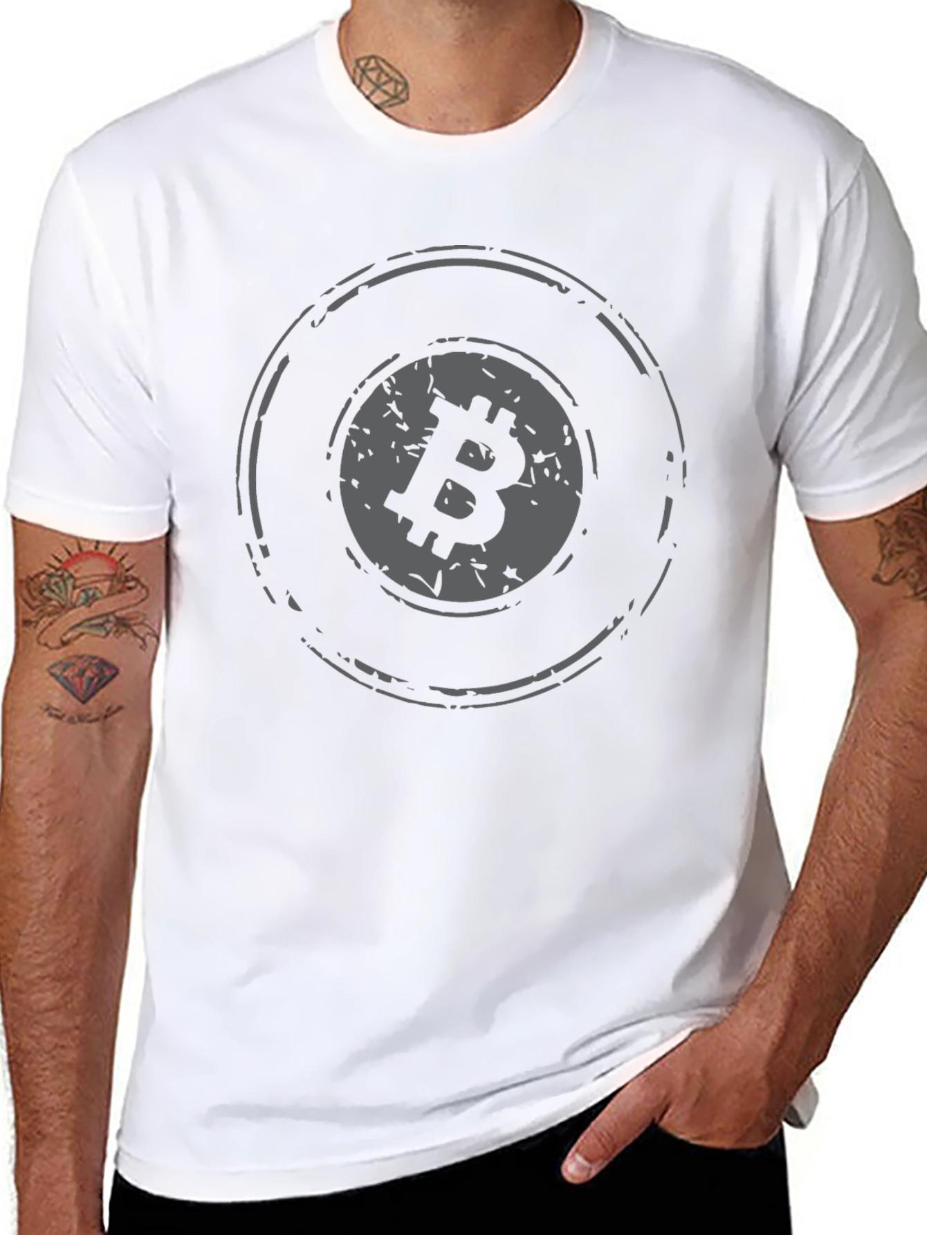 Bitcoin Logo Graphic Tee - Black Crypto T-Shirt