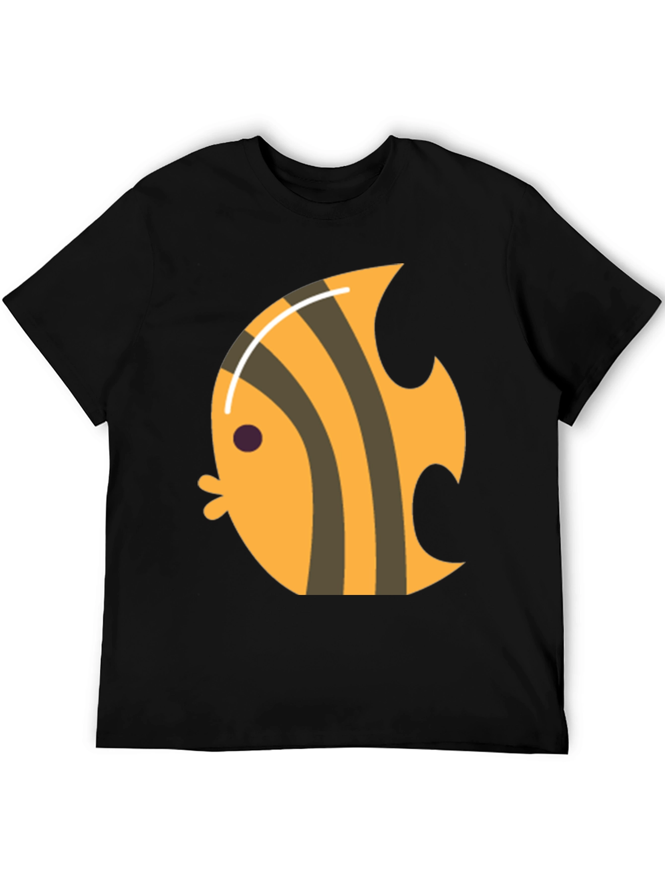 Angelfish Graphic Tee - Black Cotton T-Shirt