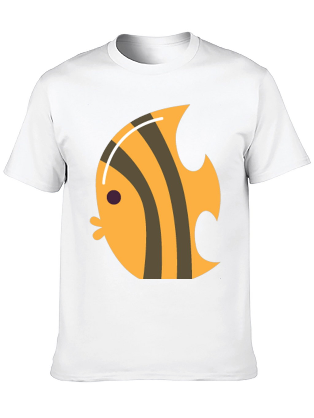 Angelfish Graphic Tee - Black Cotton T-Shirt