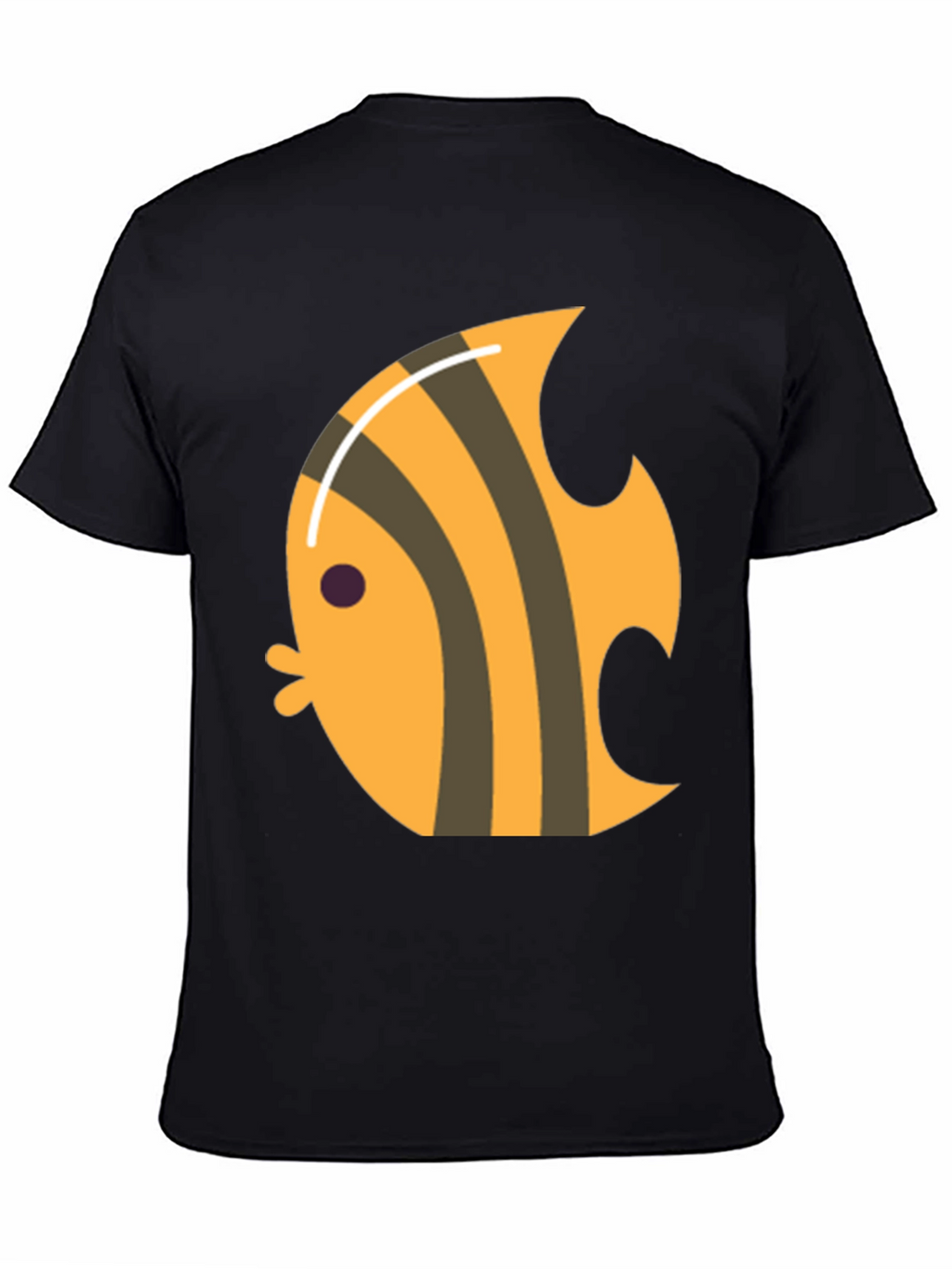 Angelfish Graphic Tee - Black Cotton T-Shirt