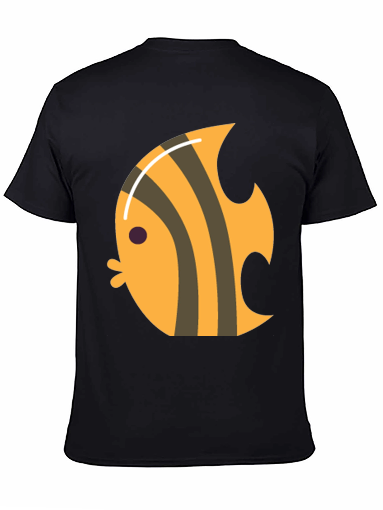 Angelfish Graphic Tee - Black Cotton T-Shirt