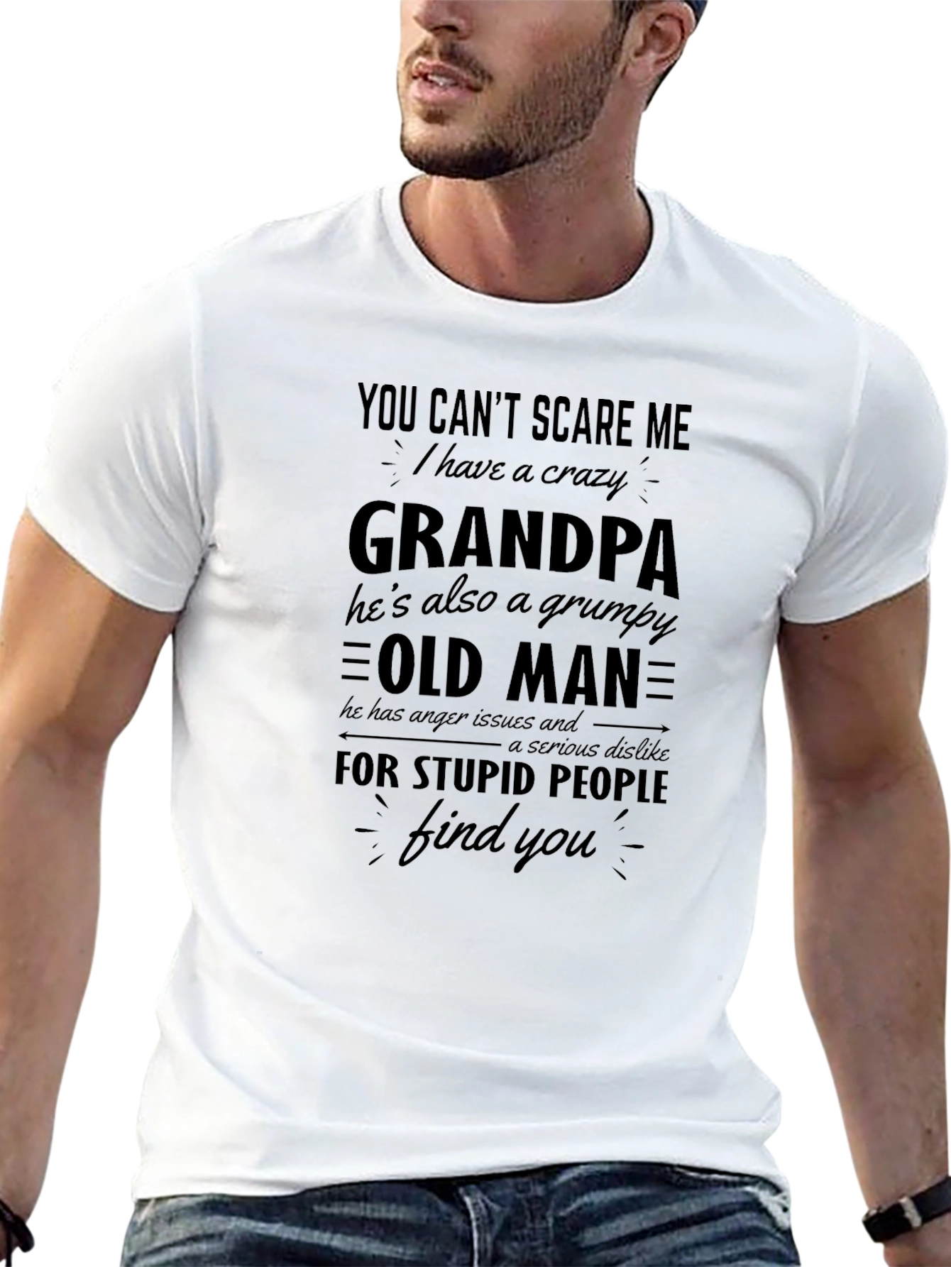 Crazy Grandpa T-Shirt Grumpy Old Man Tee