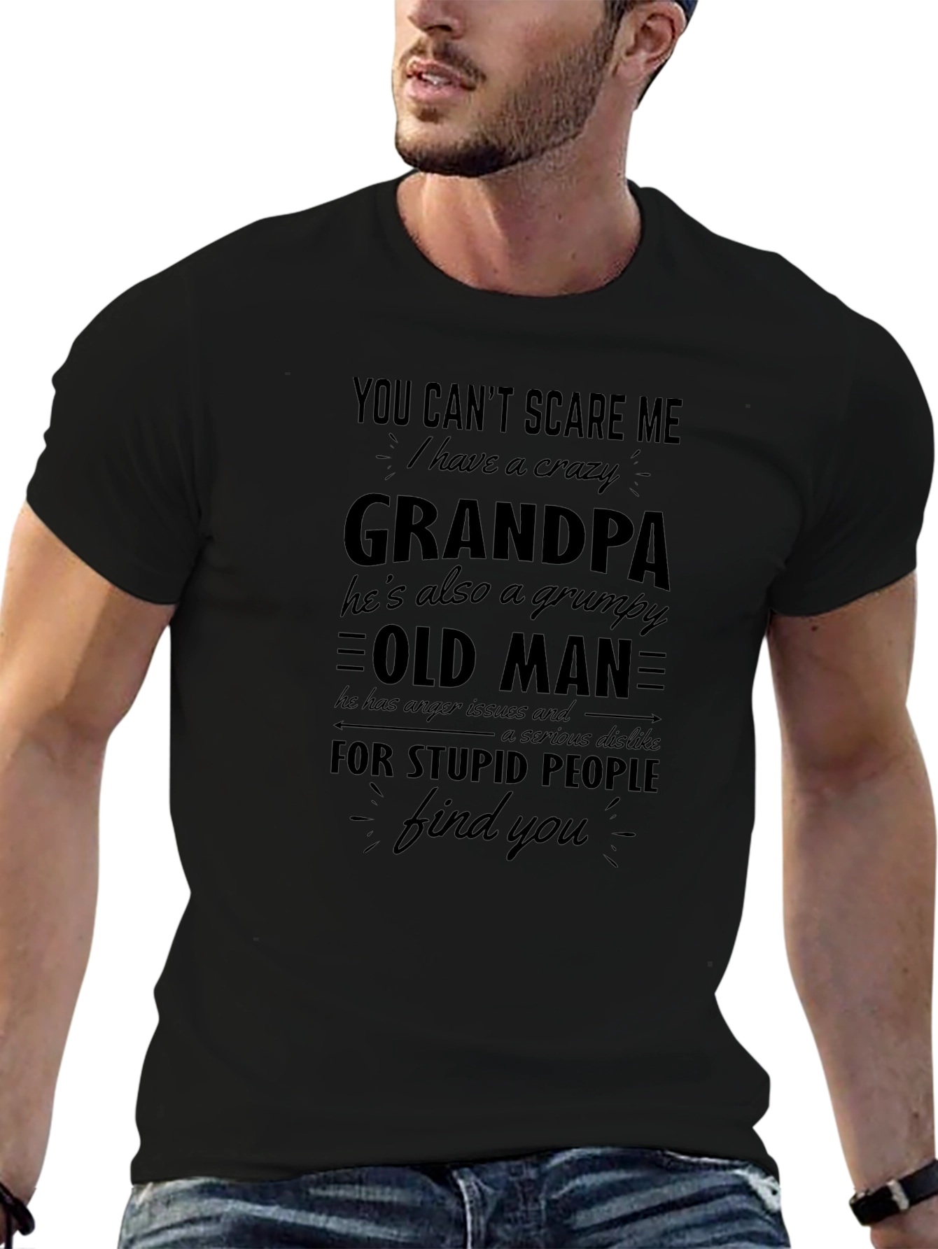 Crazy Grandpa T-Shirt Grumpy Old Man Tee