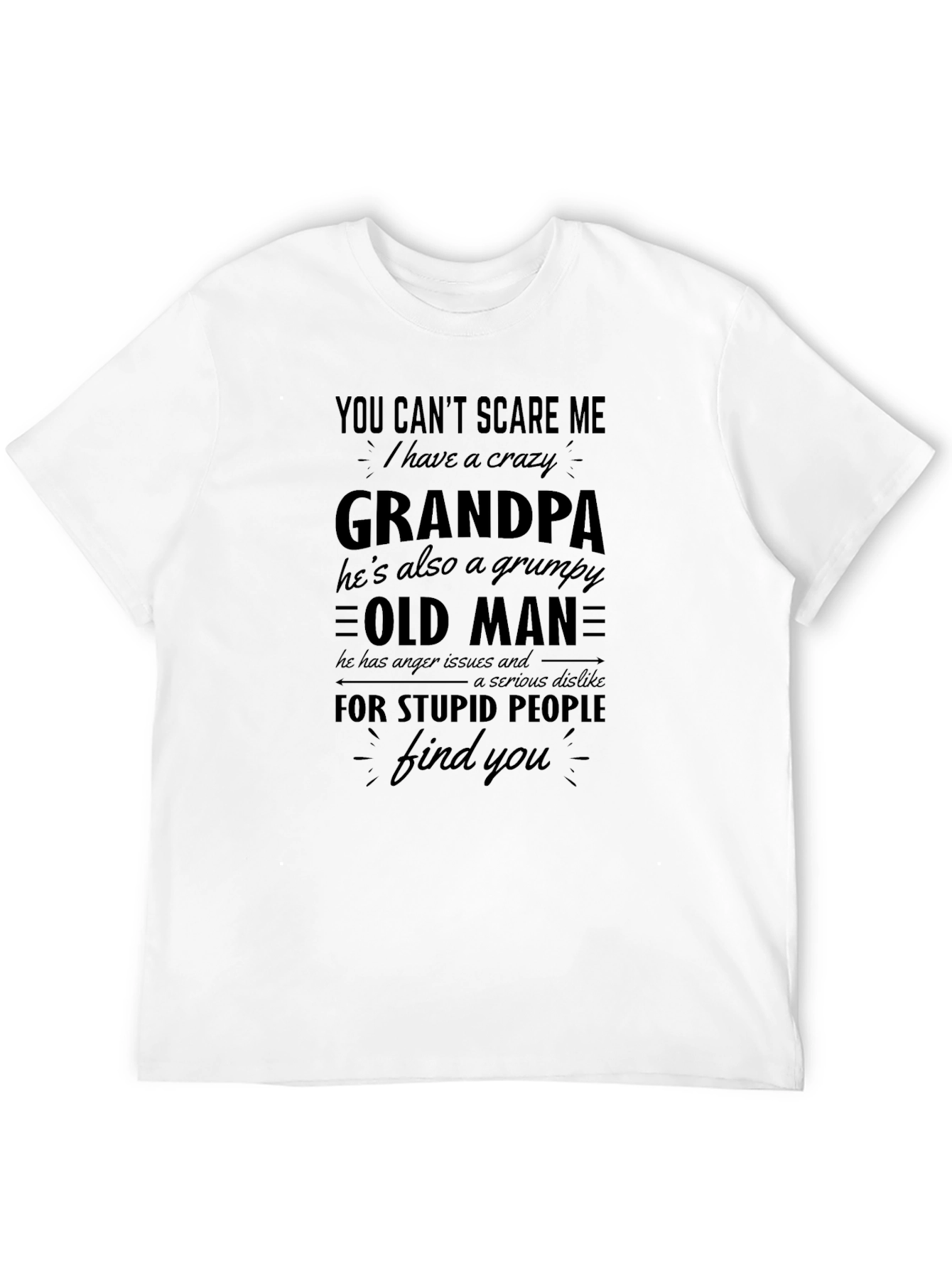 Crazy Grandpa T-Shirt Grumpy Old Man Tee