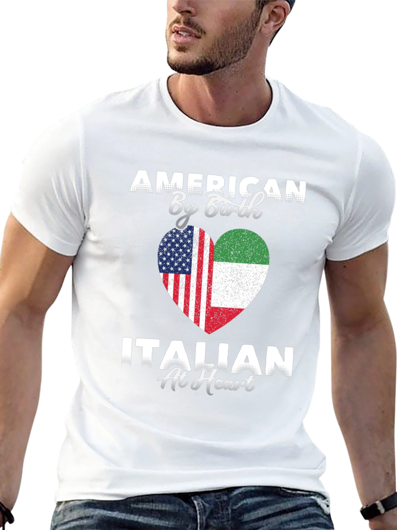American By Birth Italian At Heart T-Shirt