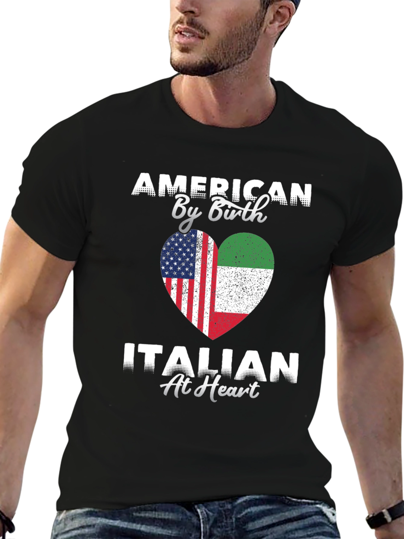 American By Birth Italian At Heart T-Shirt