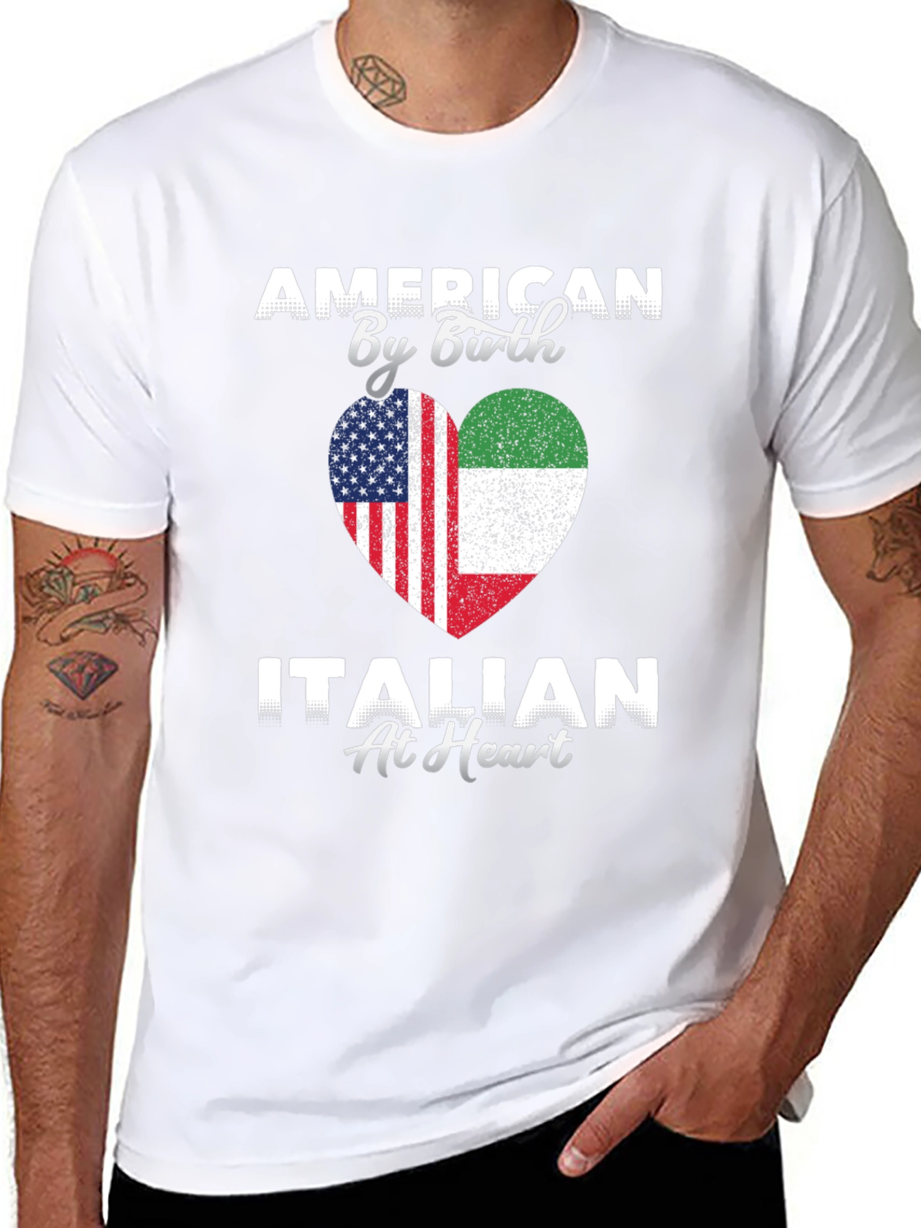 American By Birth Italian At Heart T-Shirt