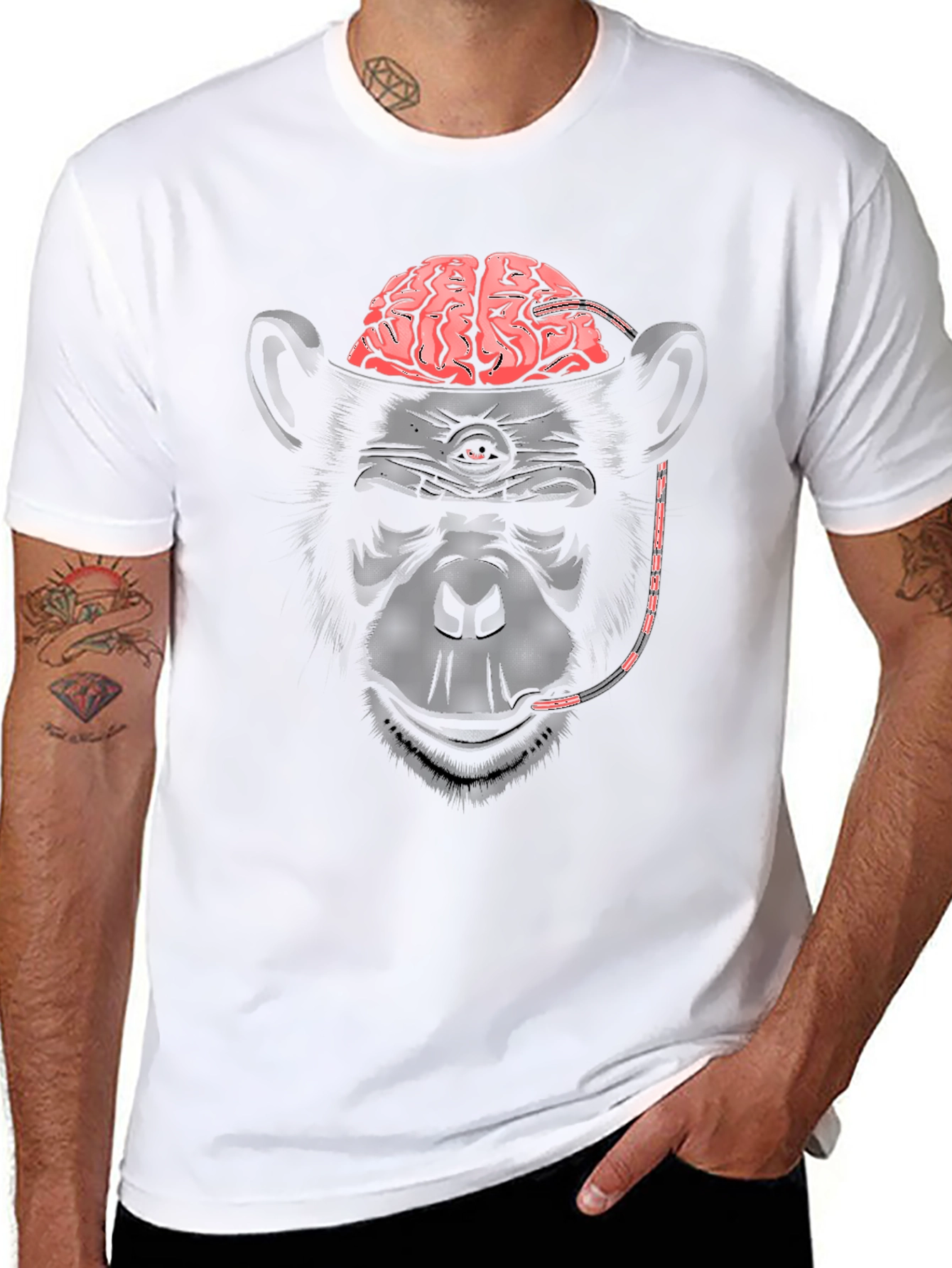 Brainy Ape Graphic T-Shirt - Unique Design