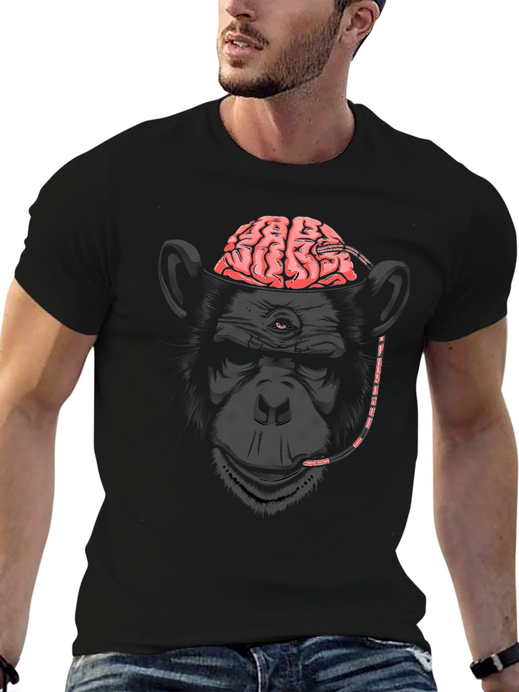 Brainy Ape Graphic T-Shirt - Unique Design