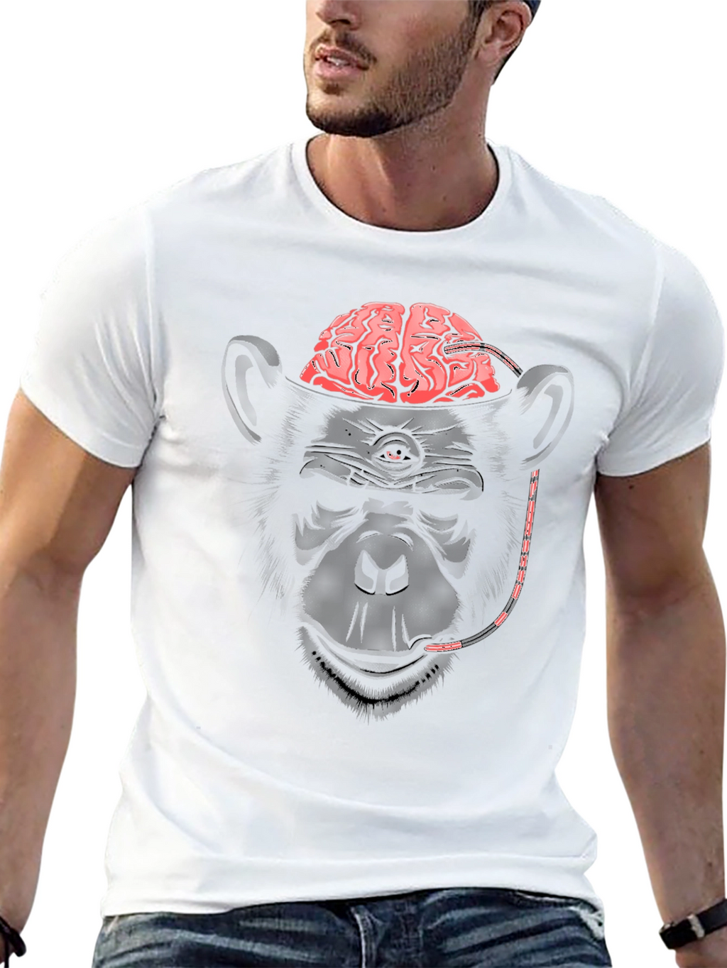 Brainy Ape Graphic T-Shirt - Unique Design