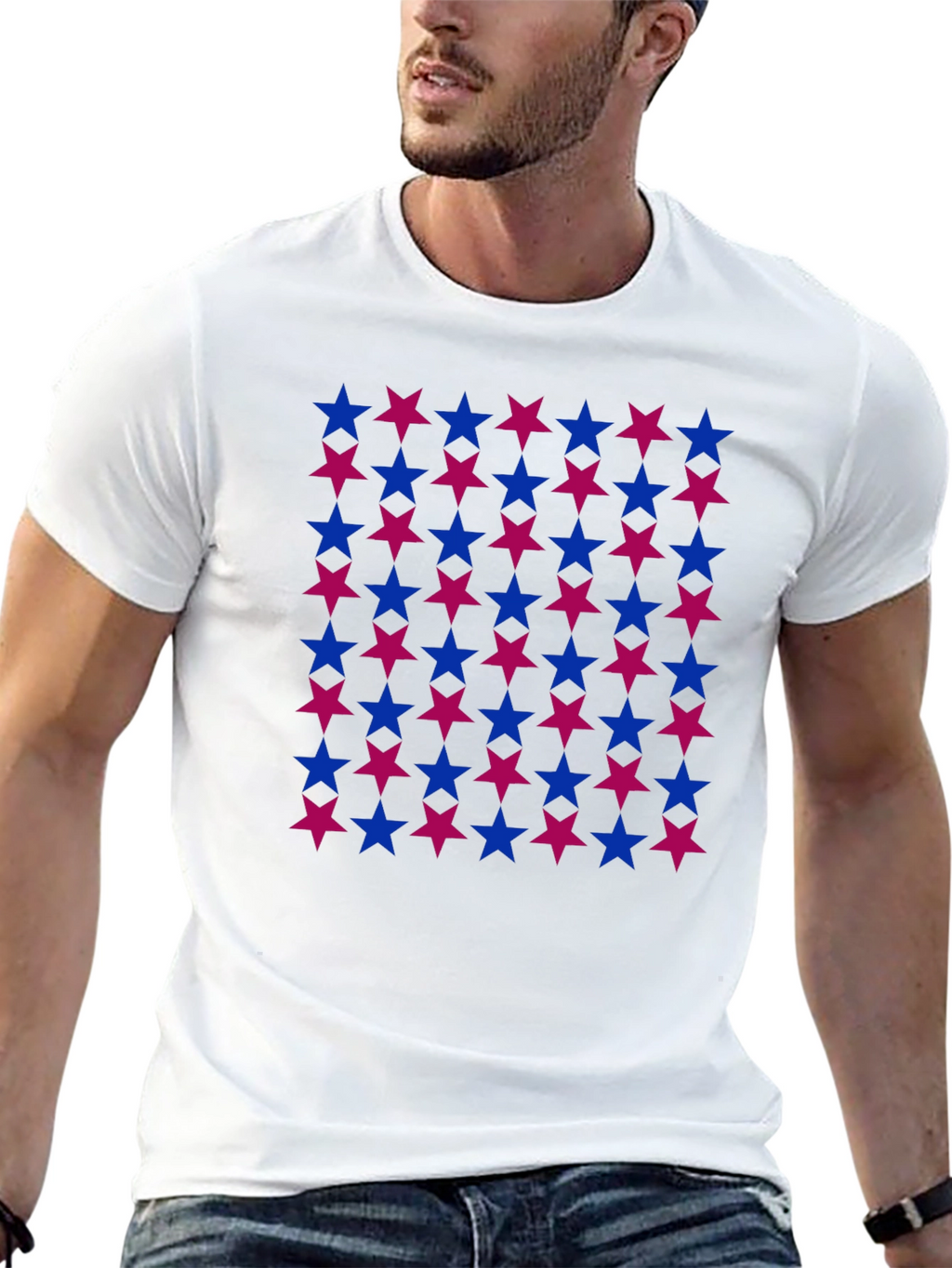 Bi Pride Stars T-Shirt - LGBTQ+ Apparel