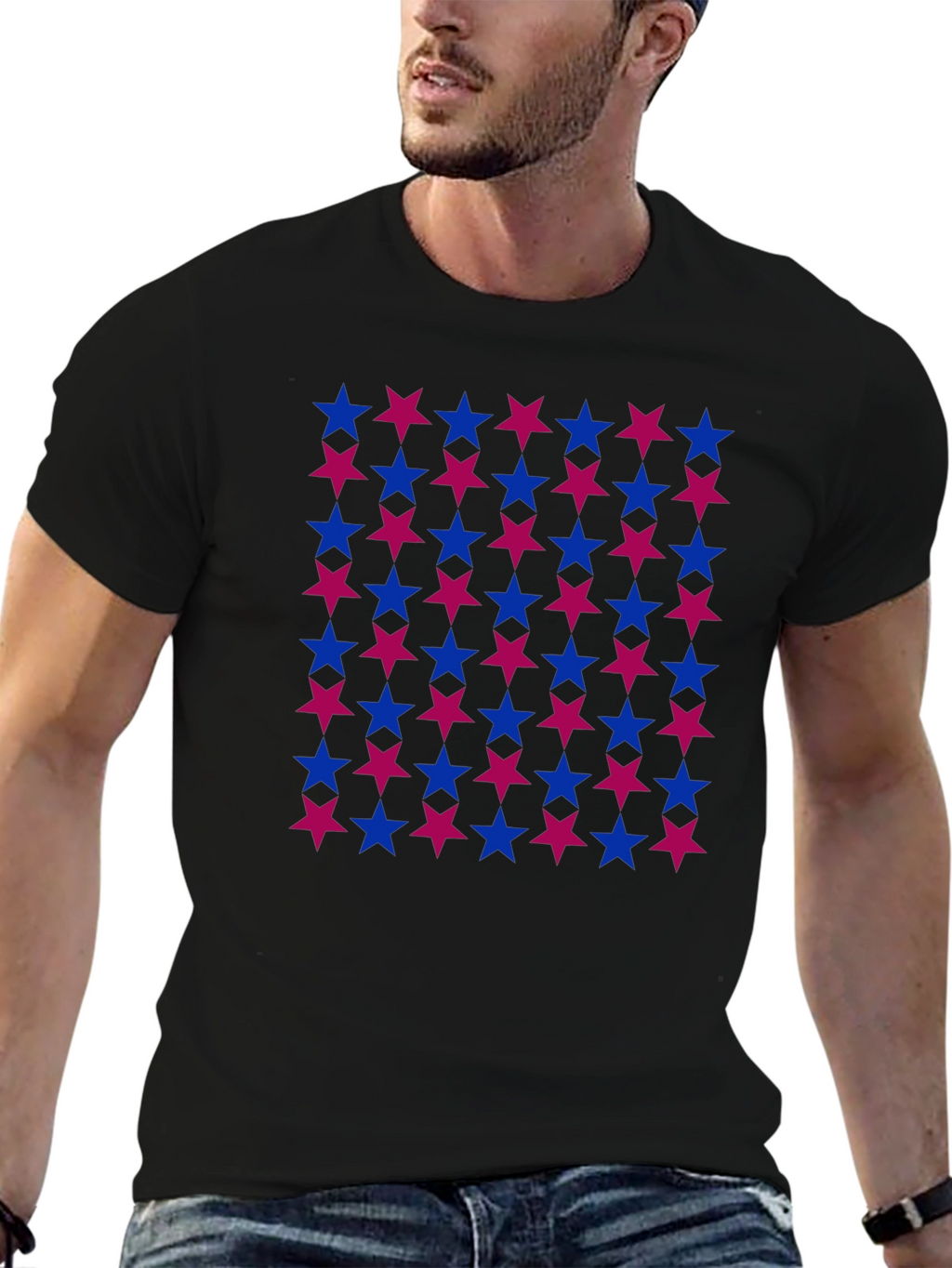 Bi Pride Stars T-Shirt - LGBTQ+ Apparel