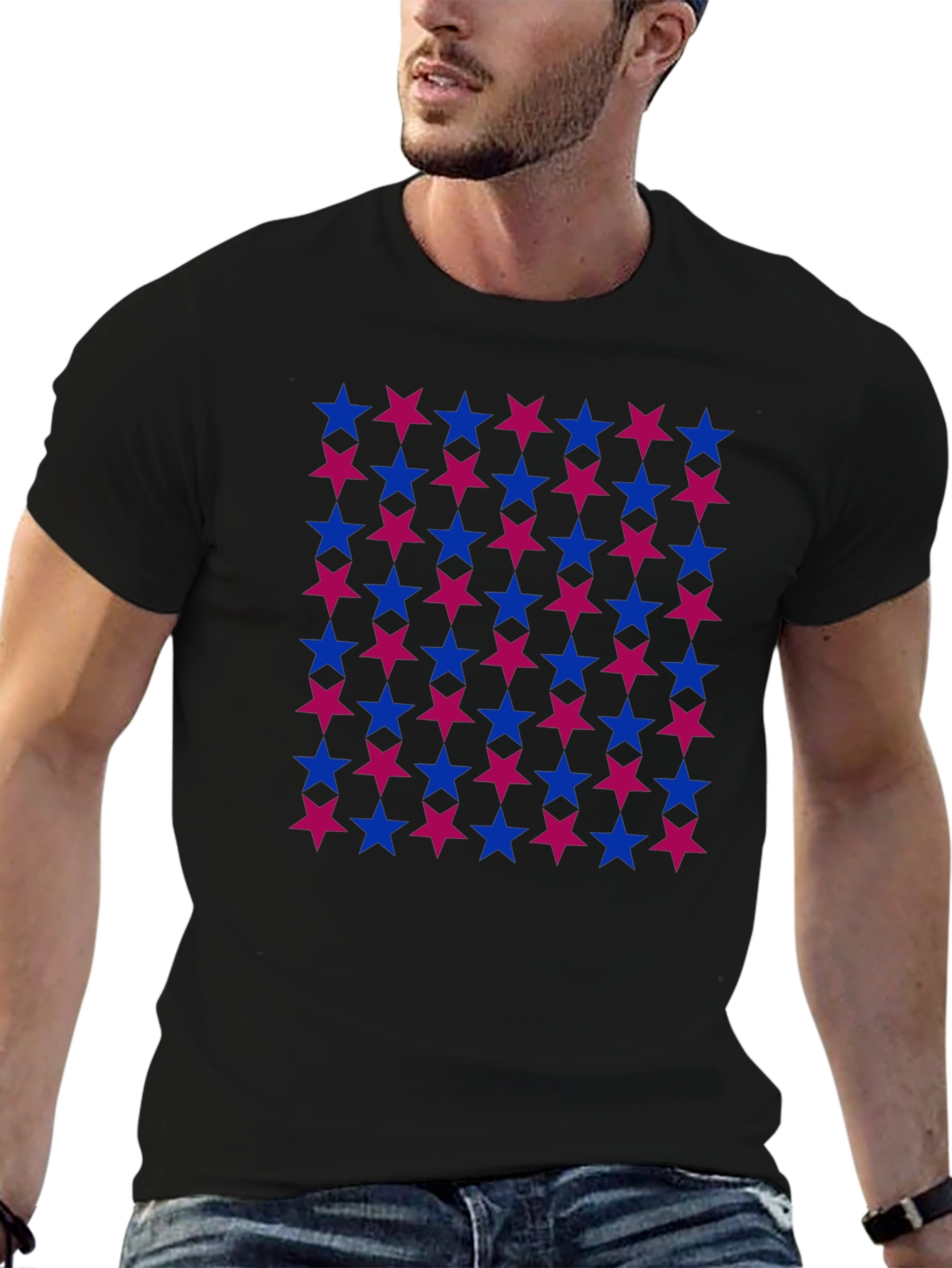 Bi Pride Stars T-Shirt - LGBTQ+ Apparel