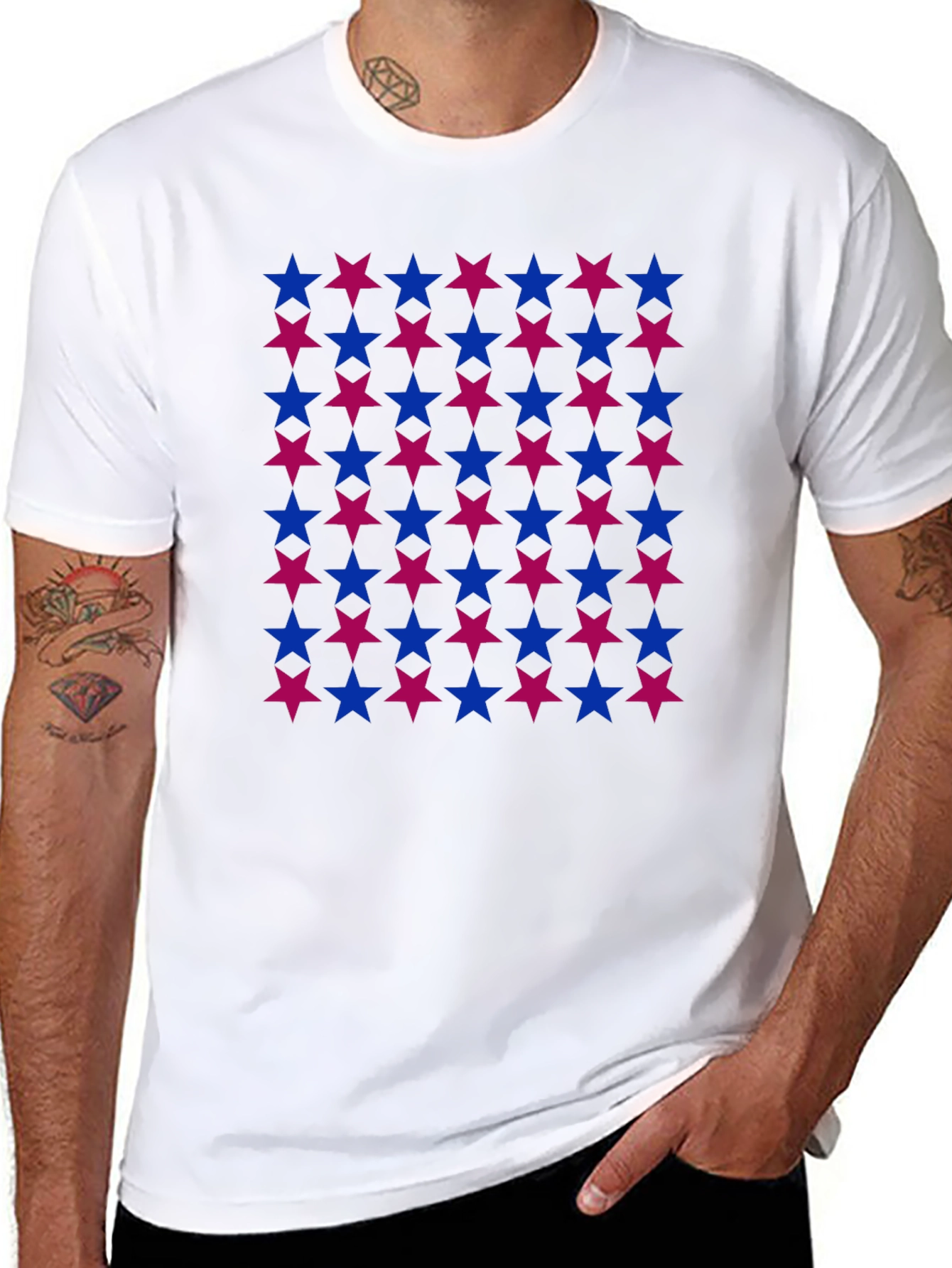 Bi Pride Stars T-Shirt - LGBTQ+ Apparel