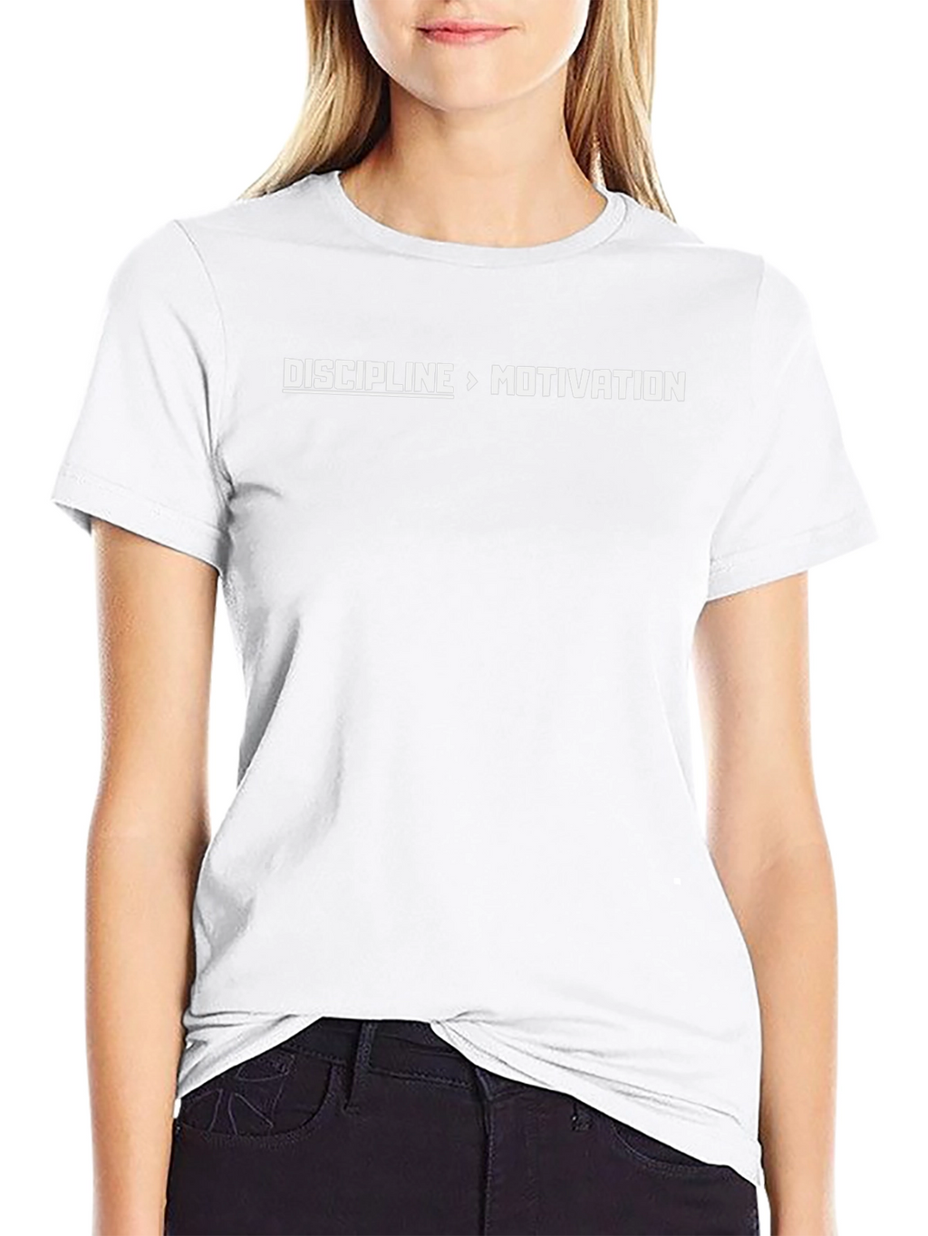 Discipline Over Motivation Graphic Tee - Black