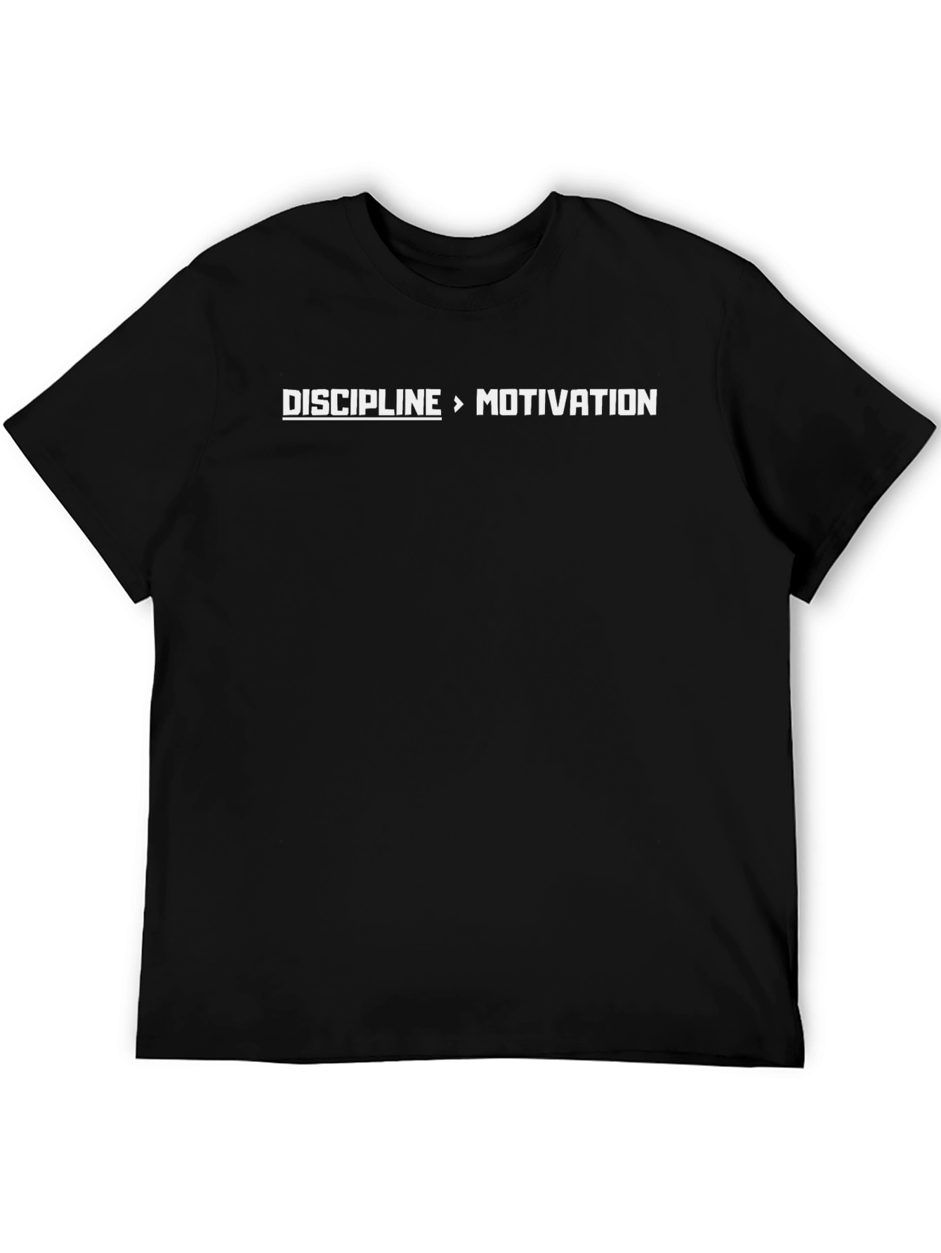 Discipline Over Motivation Graphic Tee - Black
