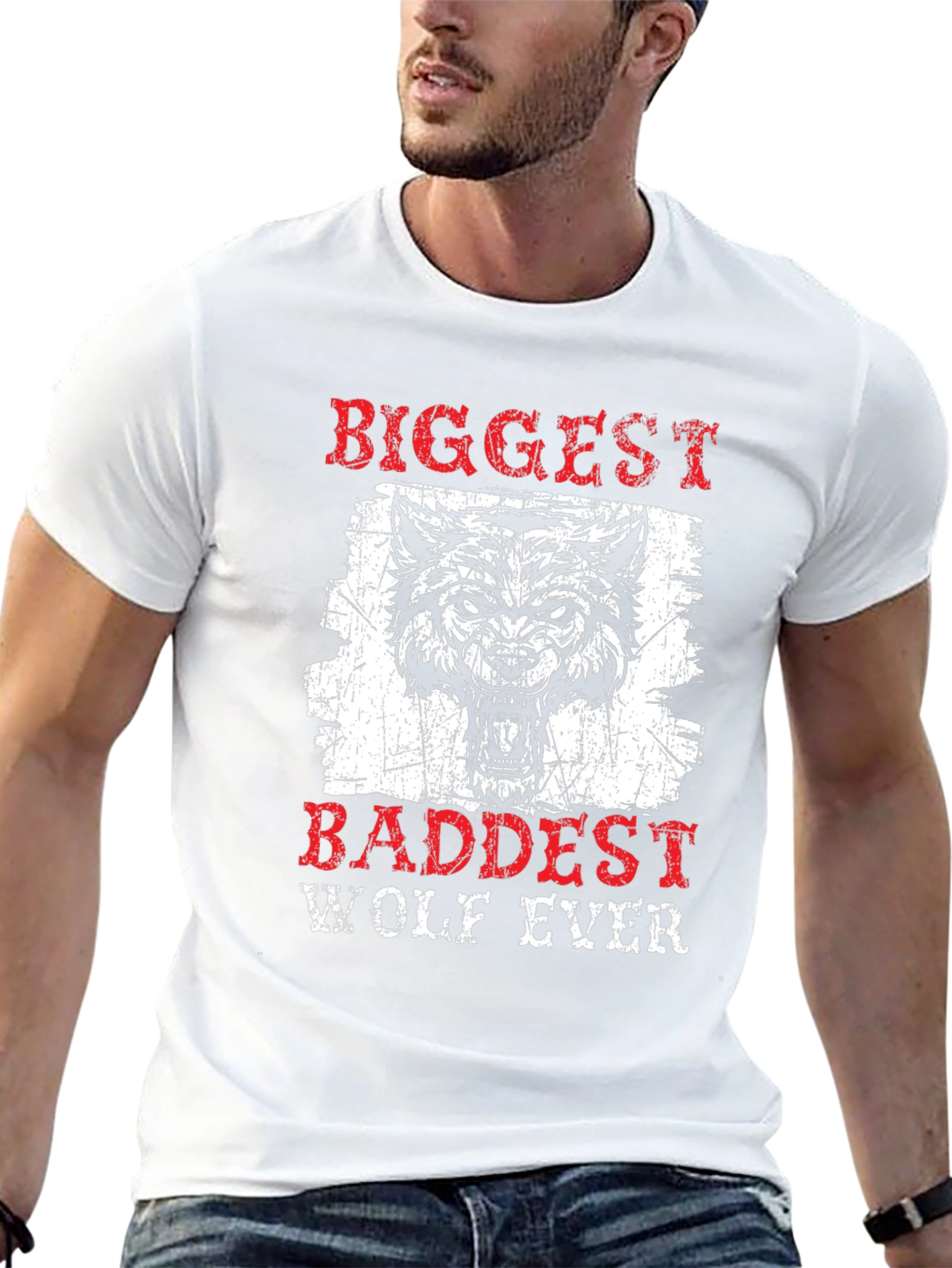 Biggest Baddest Wolf Ever Graphic Tee