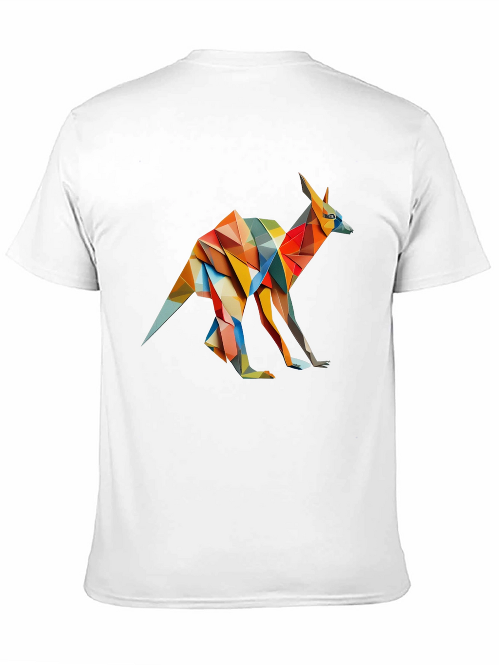 Abstract Kangaroo Graphic Tee - Black