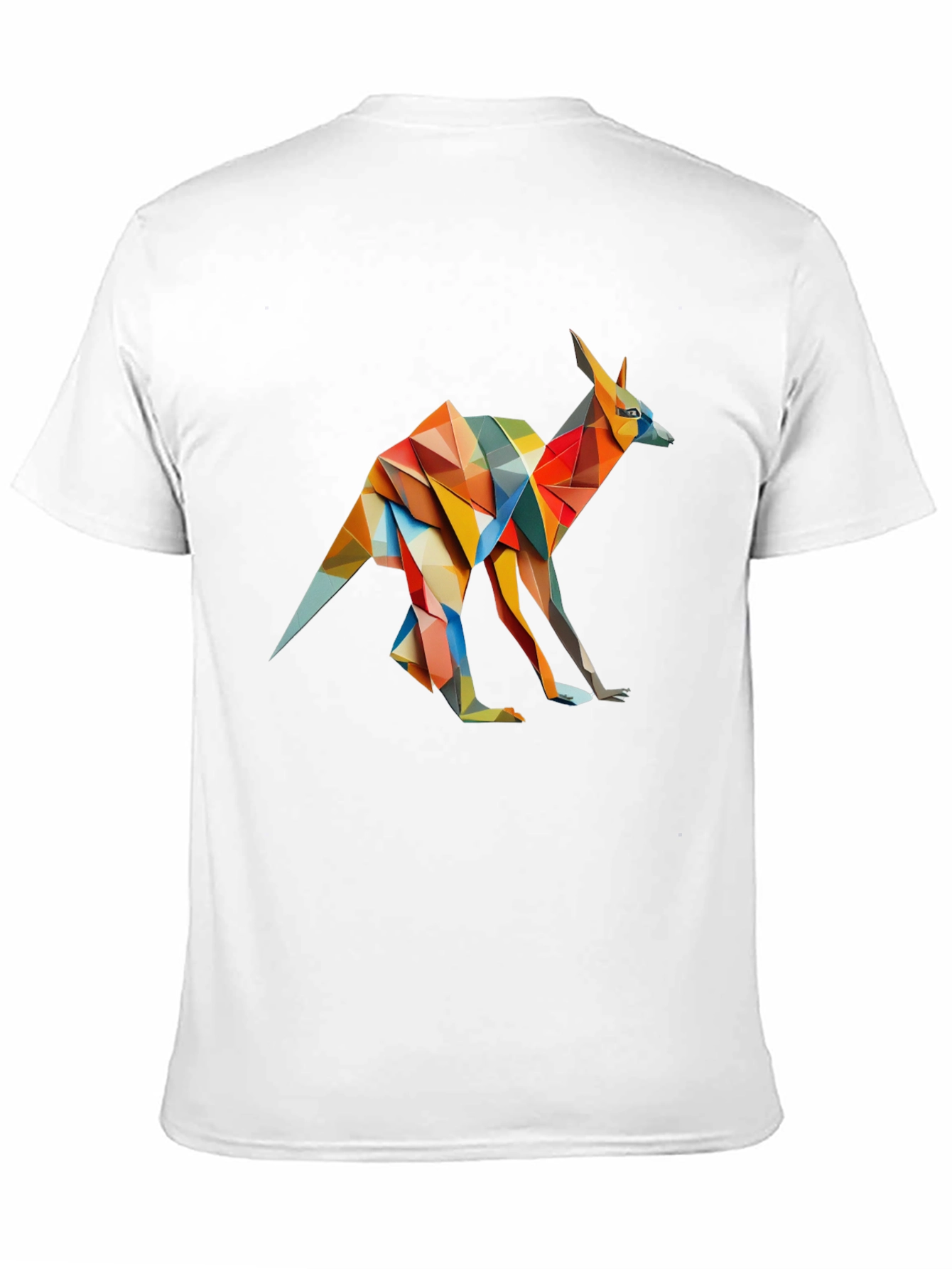 Abstract Kangaroo Graphic Tee - Black