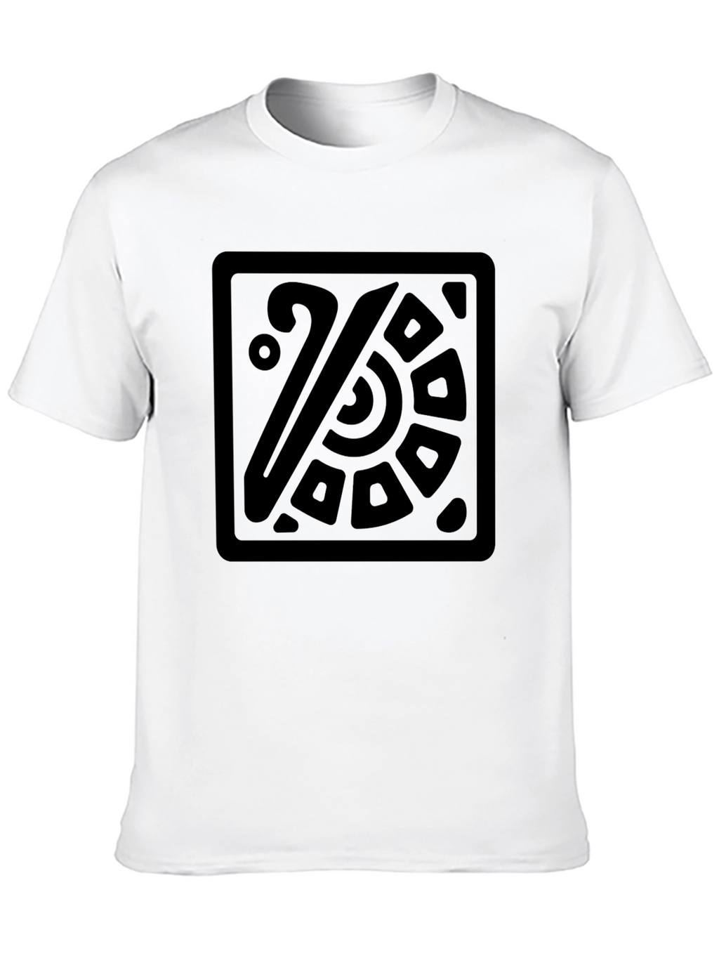 Aztec Square Graphic Black T-Shirt